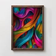 Quadro Decorativo MDF Emoldurado Multicolor 35x47cm - Impressão UV em Madeira de Pinho