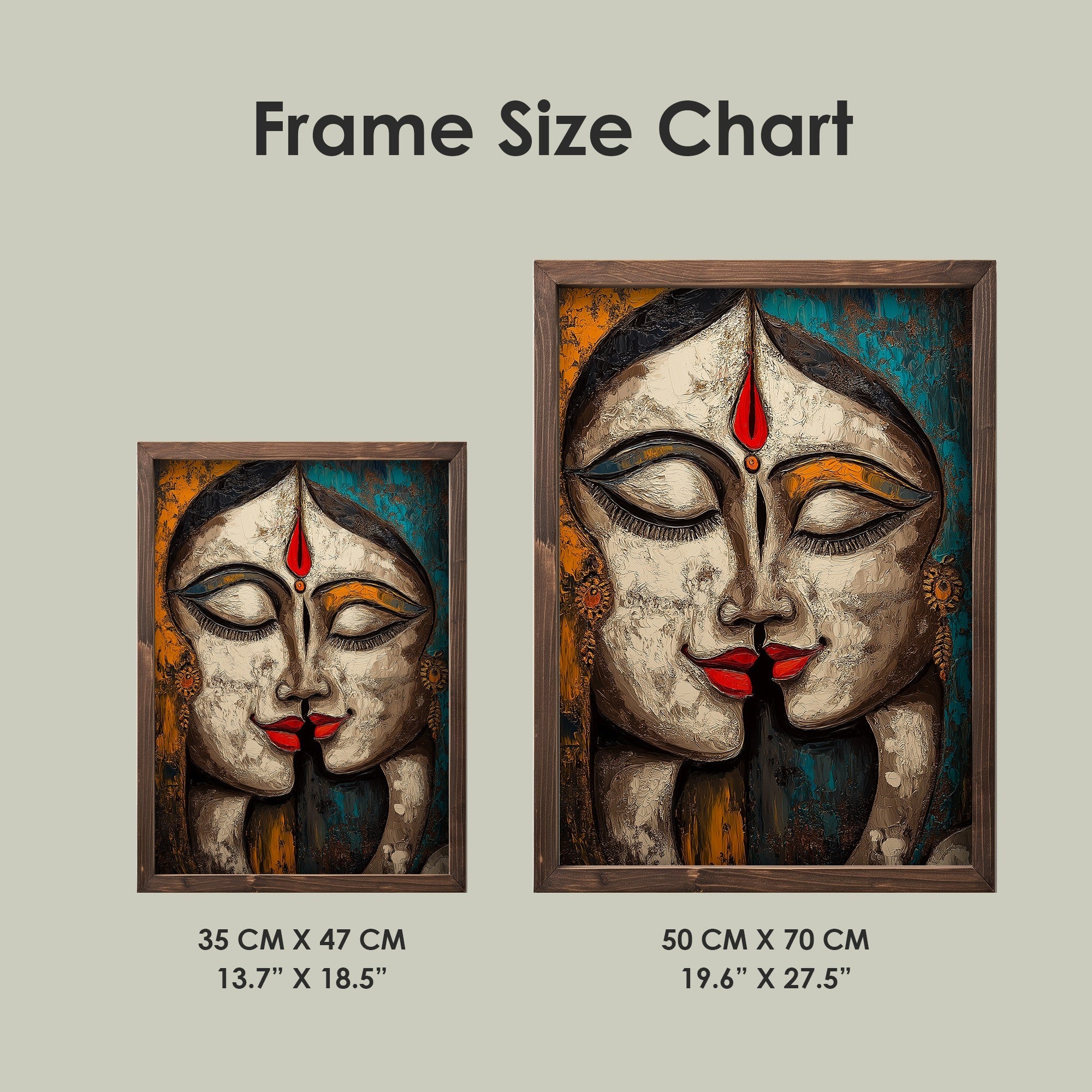 Quadro Decorativo MDF Emoldurado Multicolor TUN088-L - Impressão UV em Madeira de Pinho 35x47cm