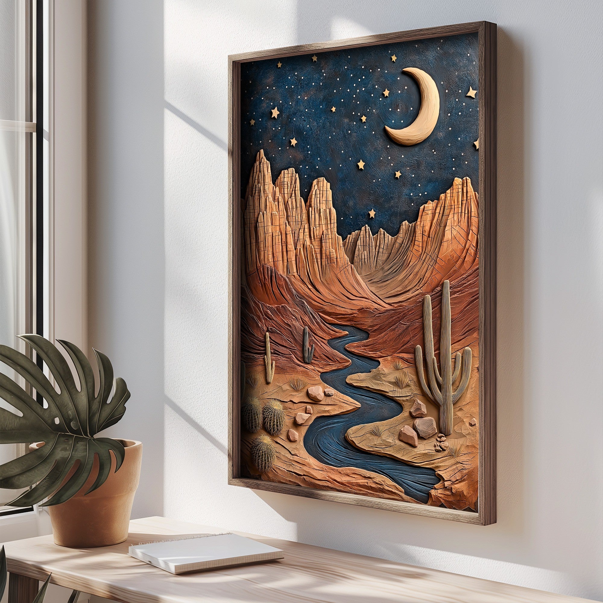 Quadro Decorativo MDF Emoldurado Multicolor 35x47cm - Impressão UV em Madeira de Pinho