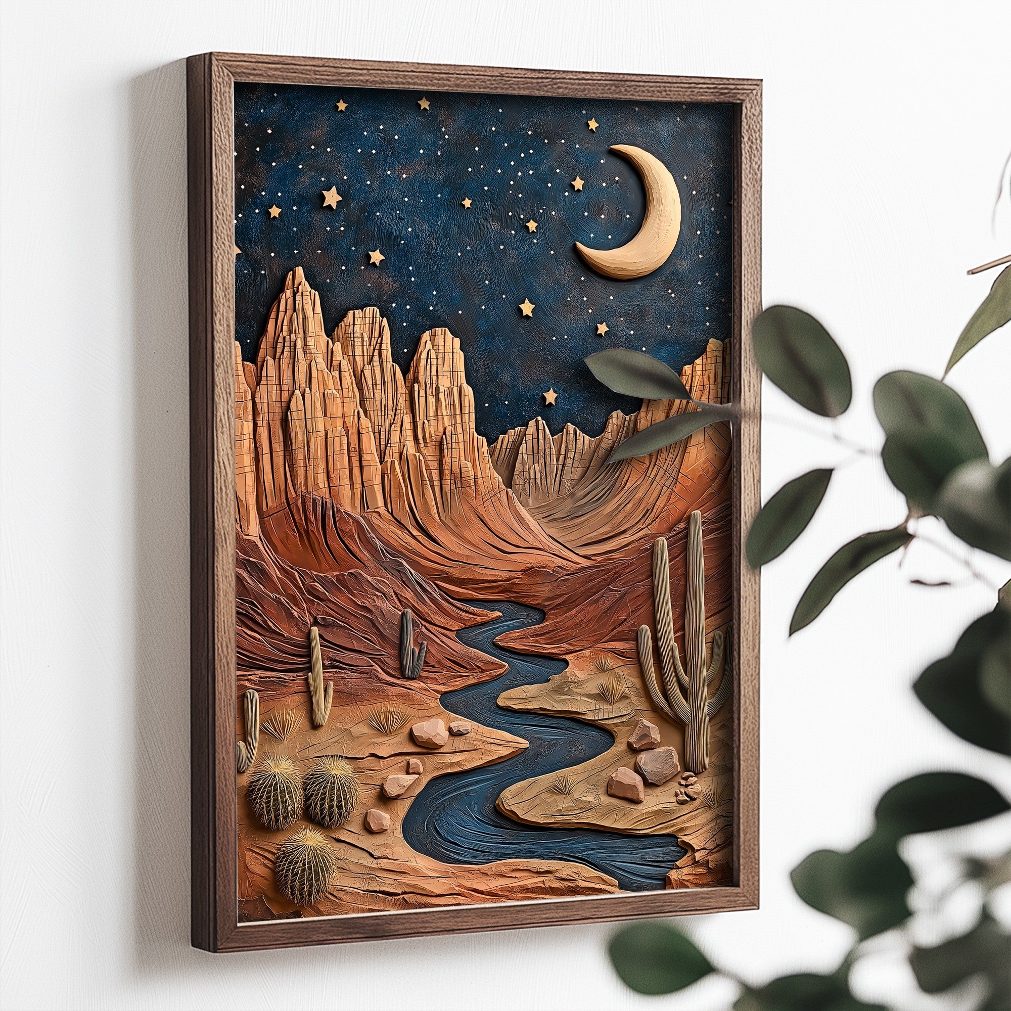 Quadro Decorativo MDF Emoldurado Multicolor 35x47cm - Impressão UV em Madeira de Pinho