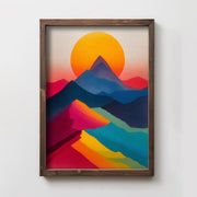 Quadro Decorativo MDF Emoldurado Multicolor 35x47cm - Impressão UV em Madeira de Pinho