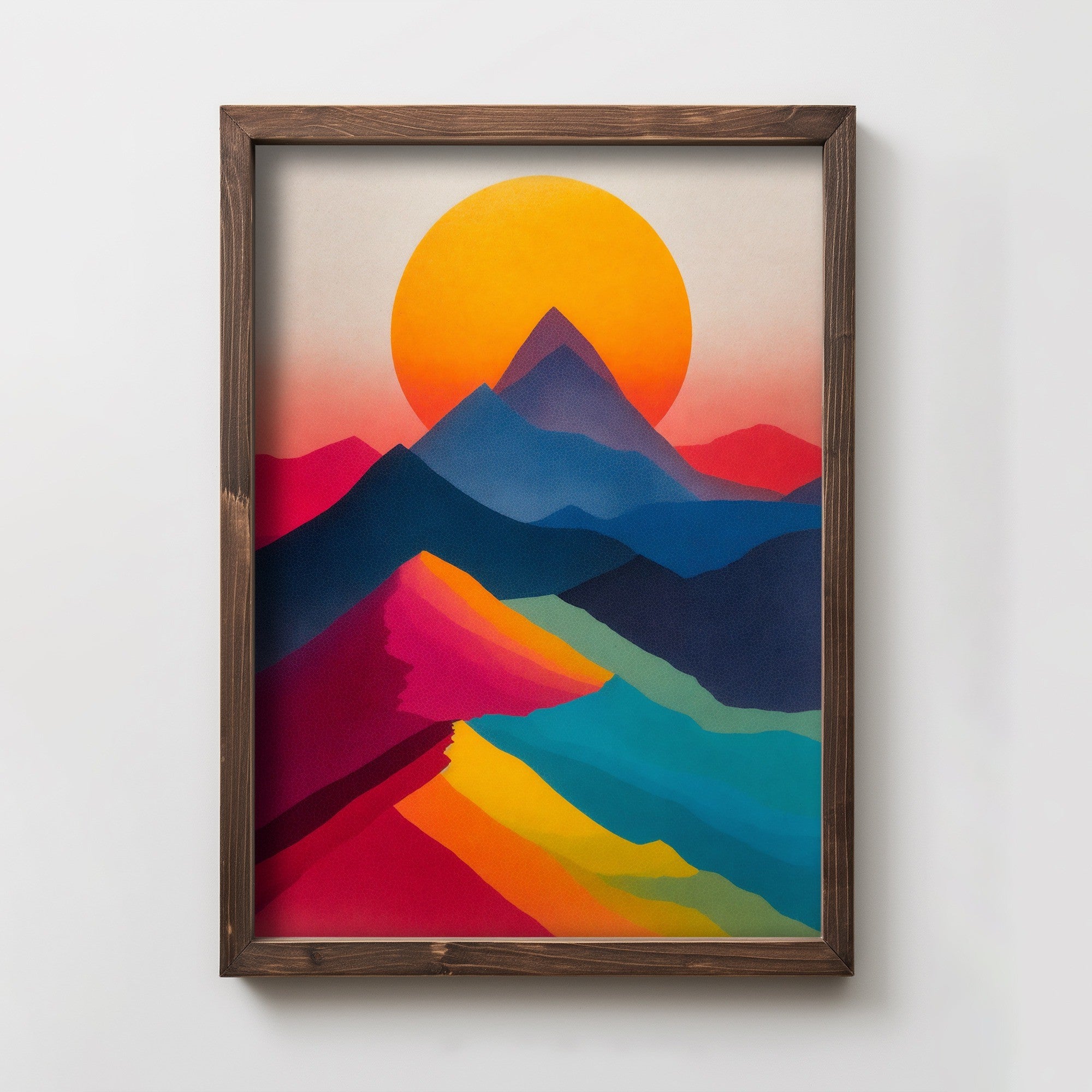 Quadro Decorativo MDF Emoldurado Multicolor 35x47cm - Impressão UV em Madeira de Pinho