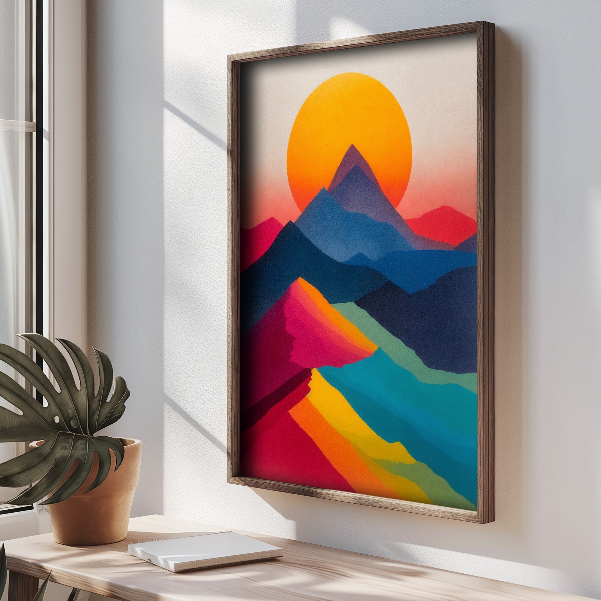 Quadro Decorativo MDF Emoldurado Multicolor 35x47cm - Impressão UV em Madeira de Pinho