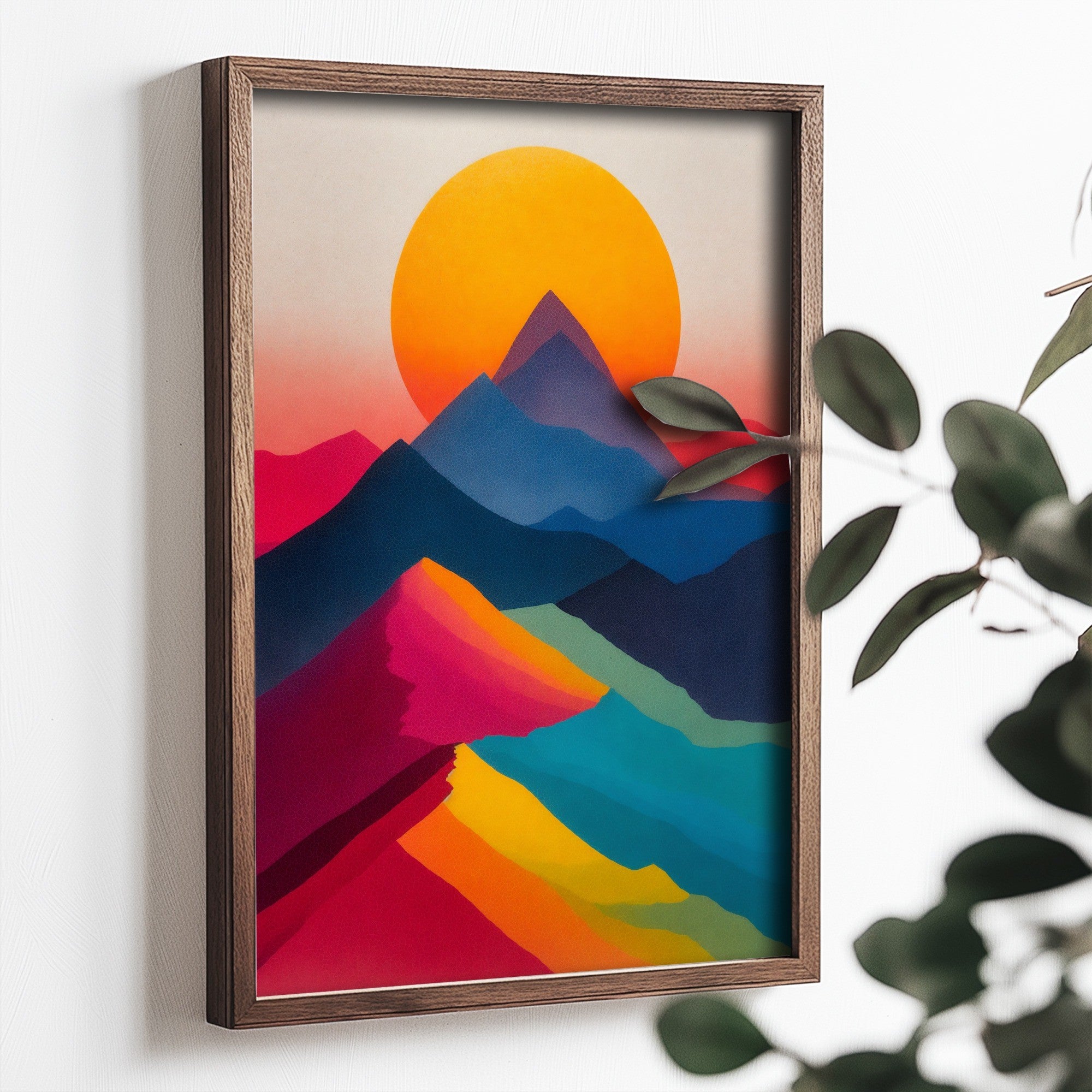 Quadro Decorativo MDF Emoldurado Multicolor 35x47cm - Impressão UV em Madeira de Pinho