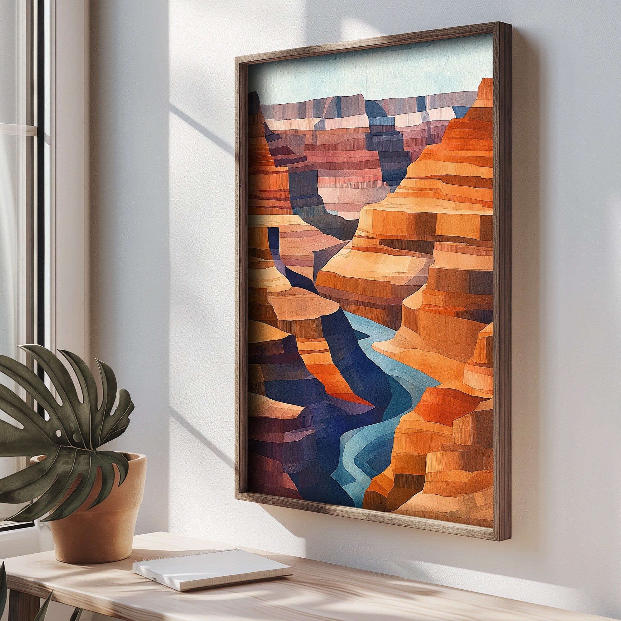 Quadro Decorativo MDF Emoldurado Multicolor TUN093-L - Impressão UV em Madeira de Pinho 35x47cm