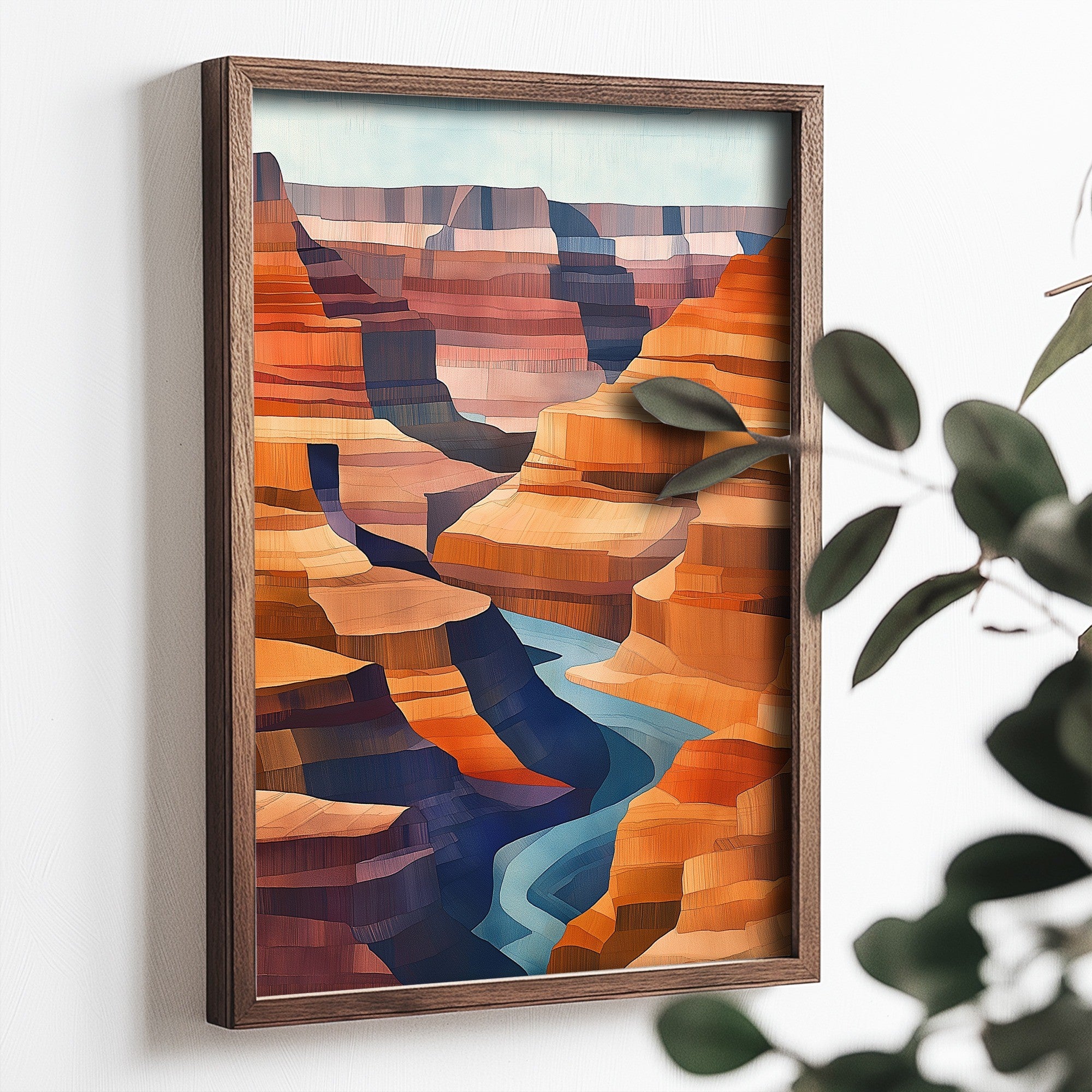 Quadro Decorativo MDF Emoldurado Multicolor TUN093-L - Impressão UV em Madeira de Pinho 35x47cm