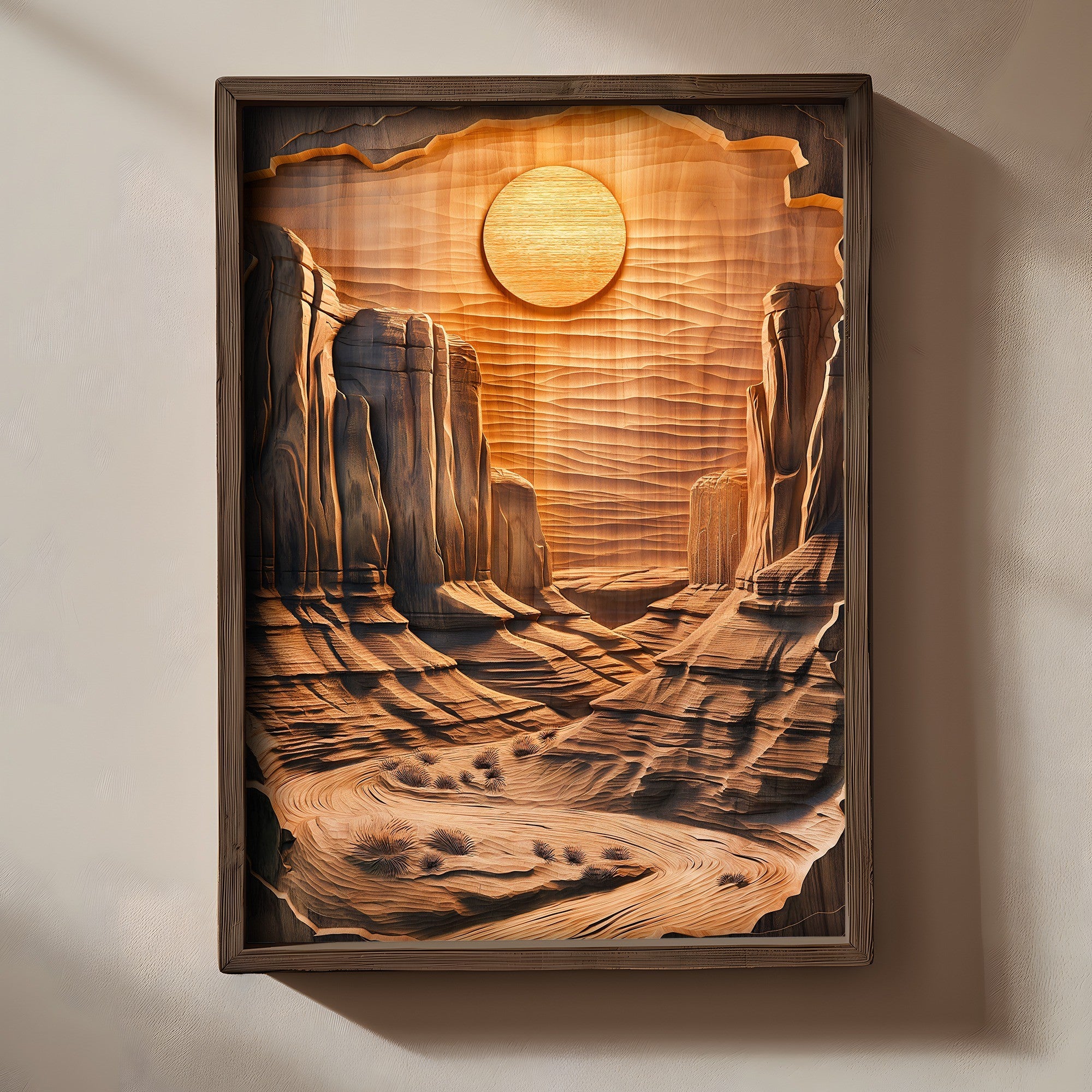 Quadro Decorativo MDF Emoldurado Multicolor 35x47cm - Impressão UV em Madeira de Pinho