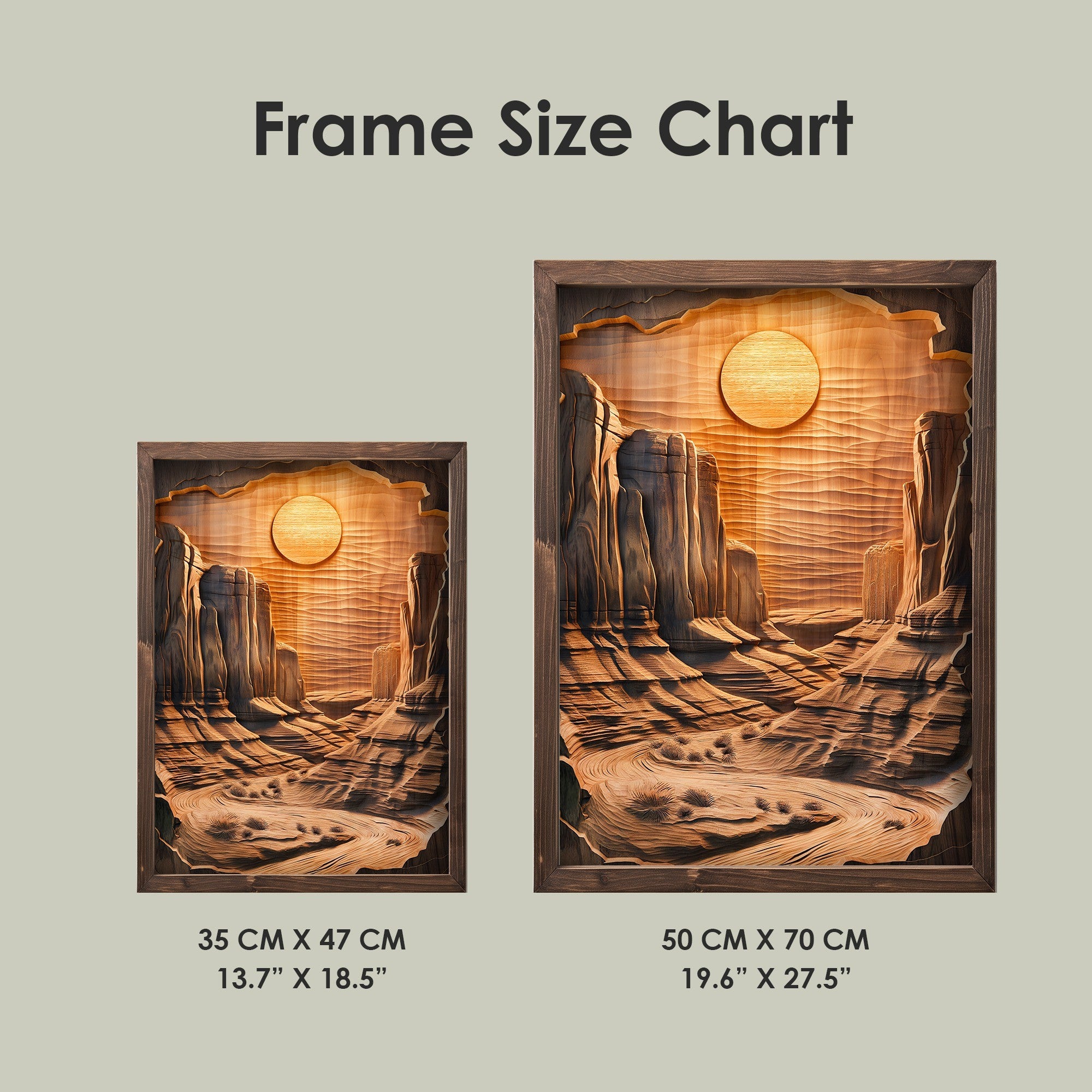 Quadro Decorativo MDF Emoldurado Multicolor 35x47cm - Impressão UV em Madeira de Pinho