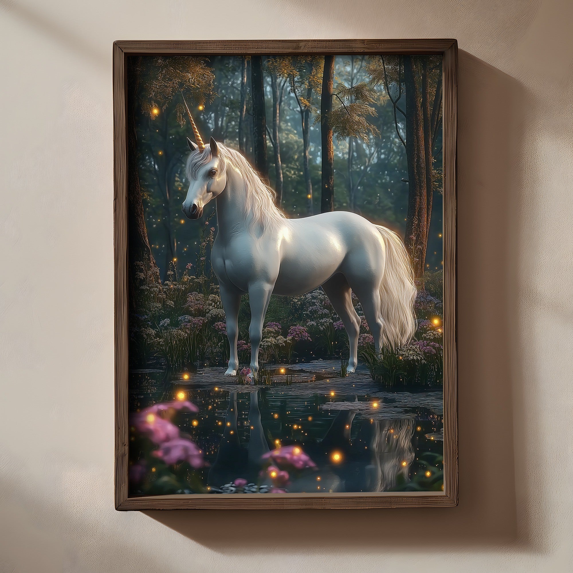 Quadro Decorativo MDF Emoldurado Multicolor TUN095-L - Impressão UV em Madeira de Pinho 35x47cm