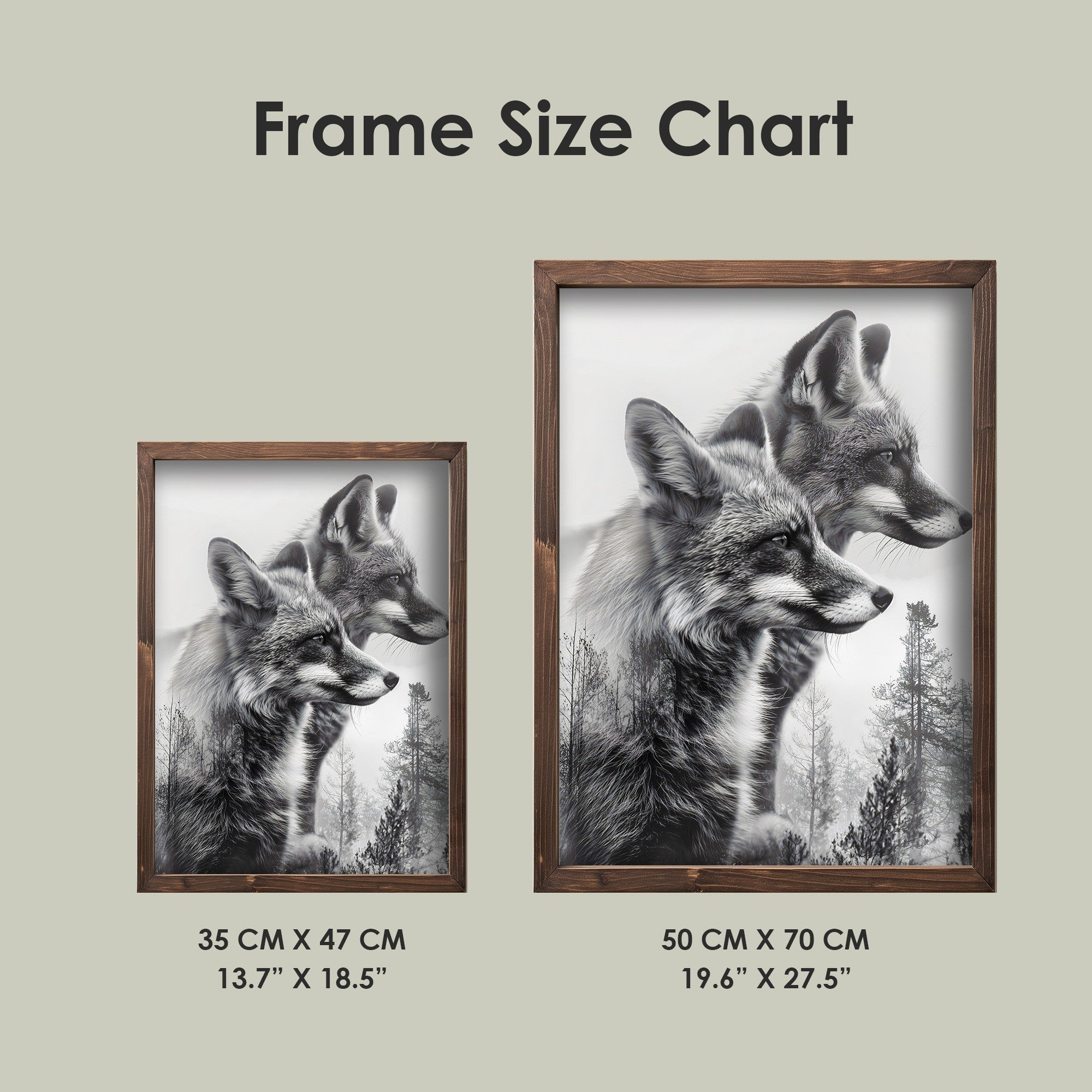 Quadro Decorativo MDF Emoldurado Multicolor 35x47cm - Impressão UV em Madeira de Pinho