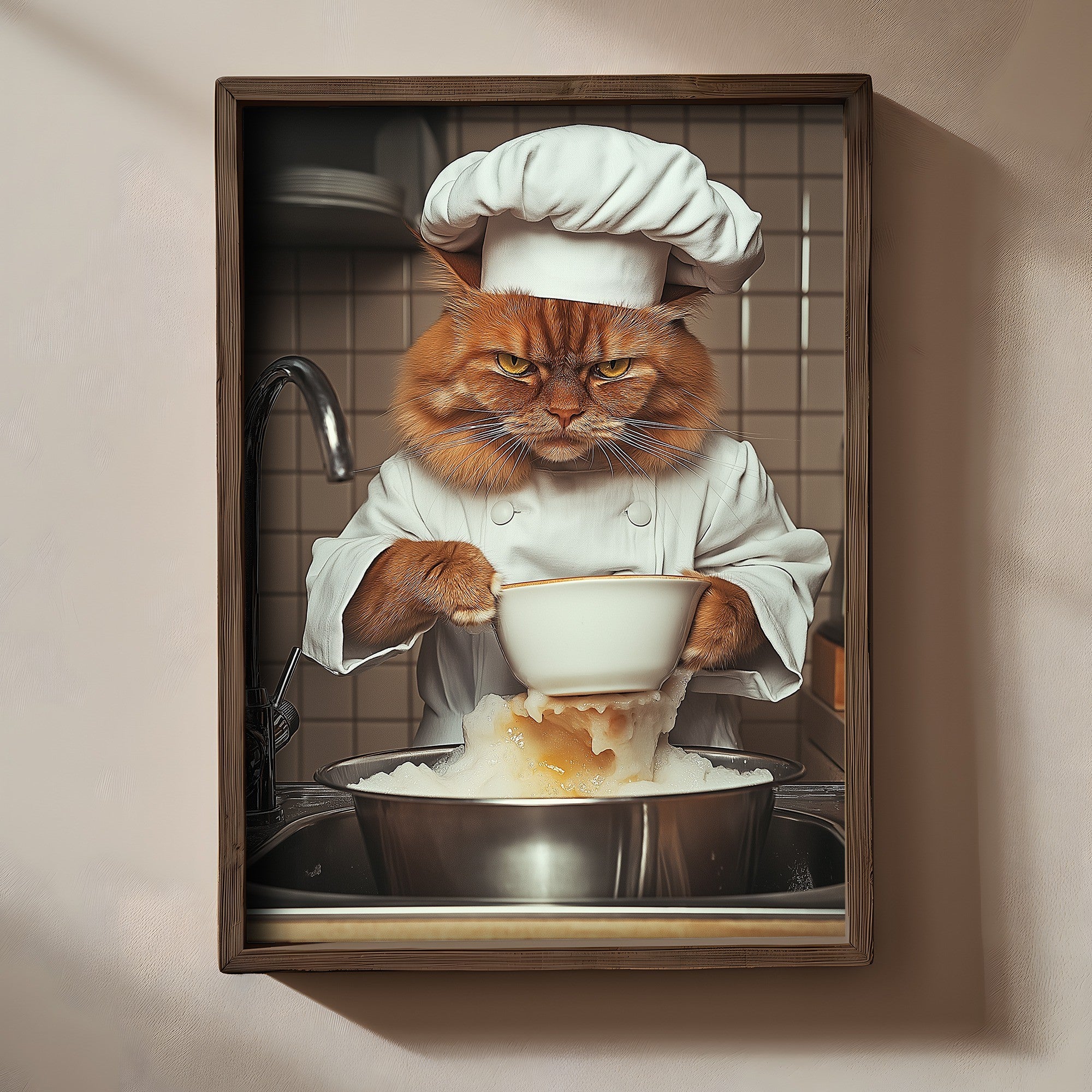 Quadro Decorativo MDF Emoldurado Multicolor 35x47cm - Impressão UV em Madeira de Pinho