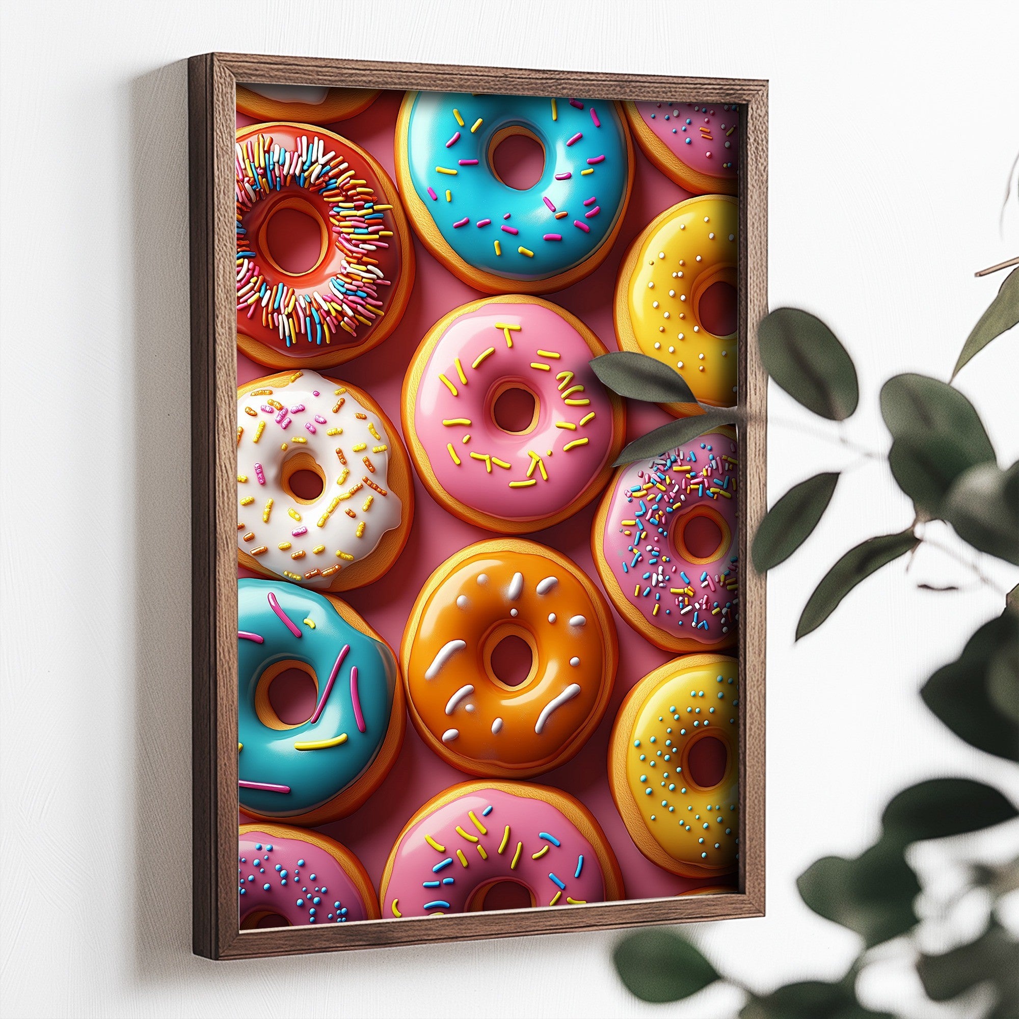 Quadro Decorativo MDF Emoldurado Multicolor 35x47cm - Impressão UV em Madeira de Pinho