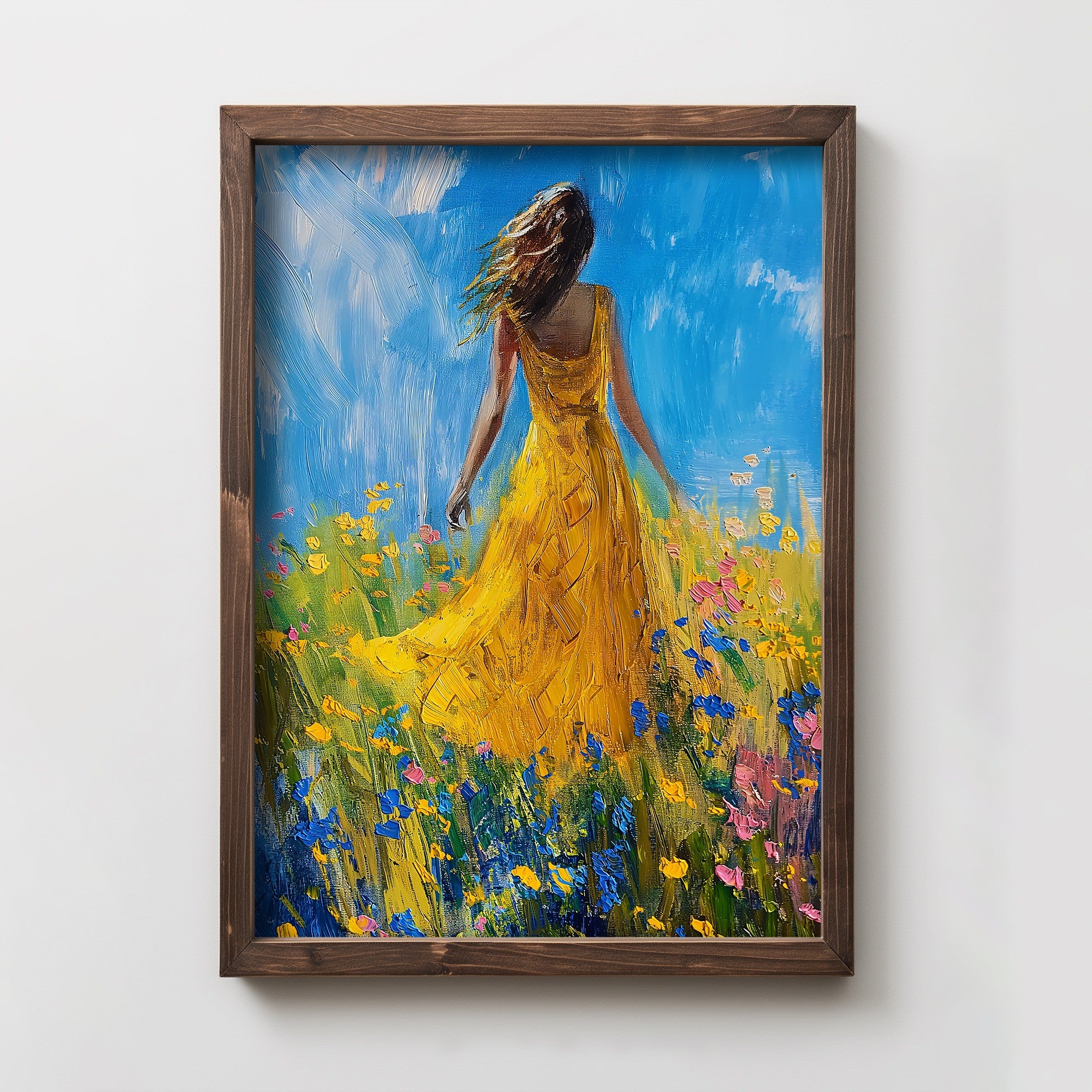 Quadro Decorativo MDF Emoldurado Multicolor 35x47cm - Impressão UV em Madeira de Pinho