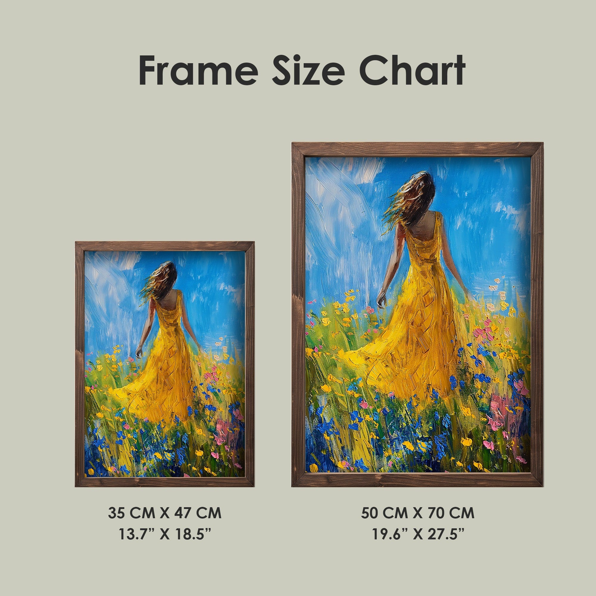 Quadro Decorativo MDF Emoldurado Multicolor 35x47cm - Impressão UV em Madeira de Pinho