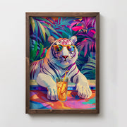 Quadro Decorativo MDF Multicolor com Moldura de Pinho - TUN105-L 35x47cm