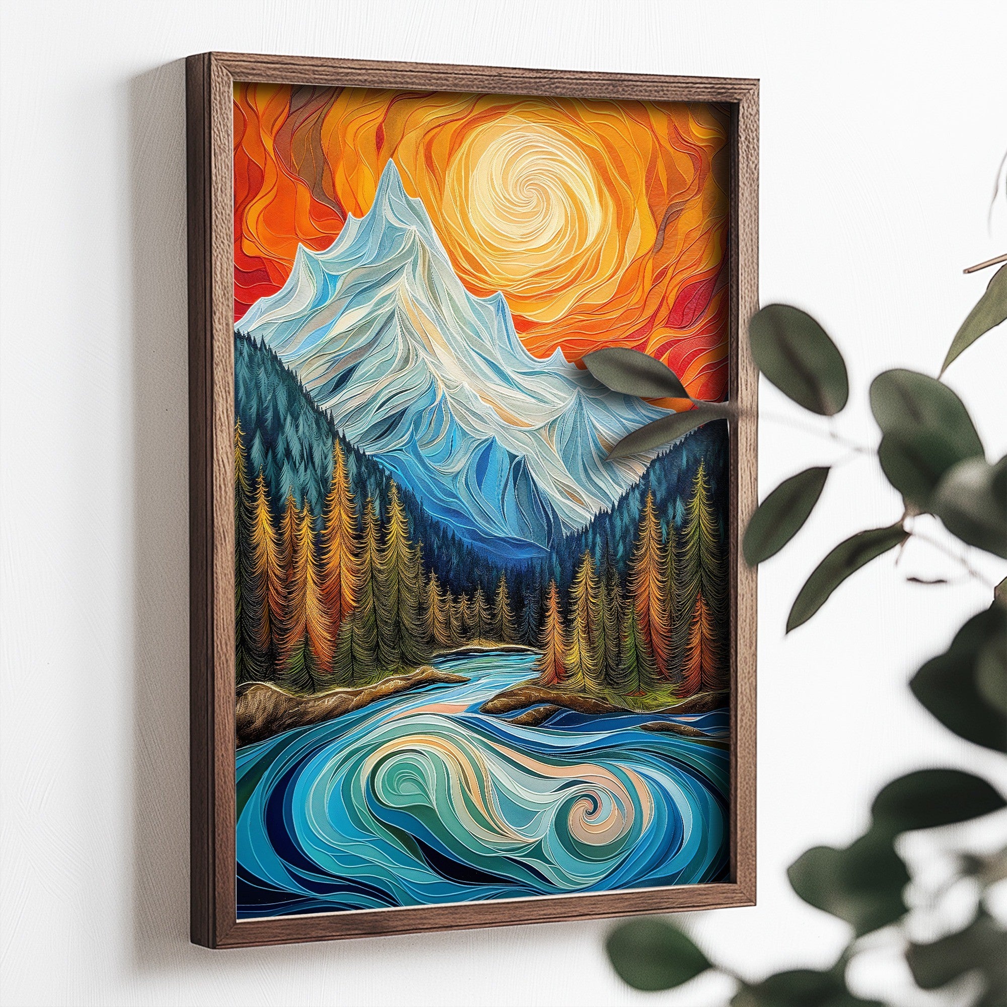 Quadro Decorativo MDF Emoldurado Multicolor TUN108-L - Impressão UV em Madeira de Pinho 35x47cm