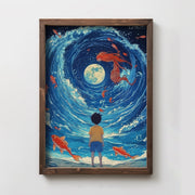 Quadro Decorativo MDF Emoldurado Multicolor TUN109-L - Impressão UV em Madeira de Pinho 35x47cm