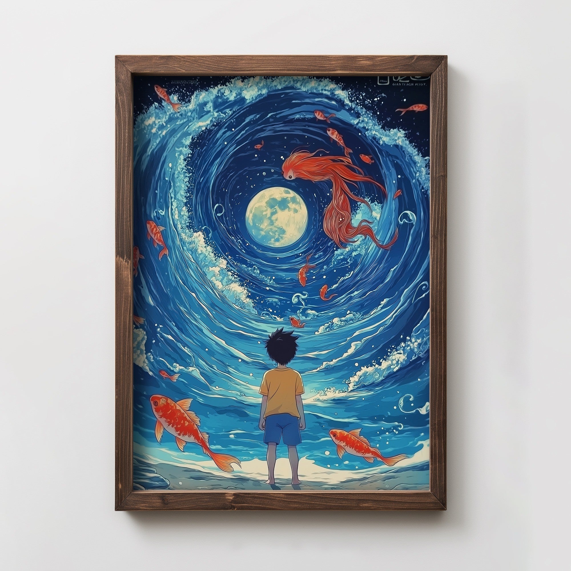 Quadro Decorativo MDF Emoldurado Multicolor TUN109-L - Impressão UV em Madeira de Pinho 35x47cm