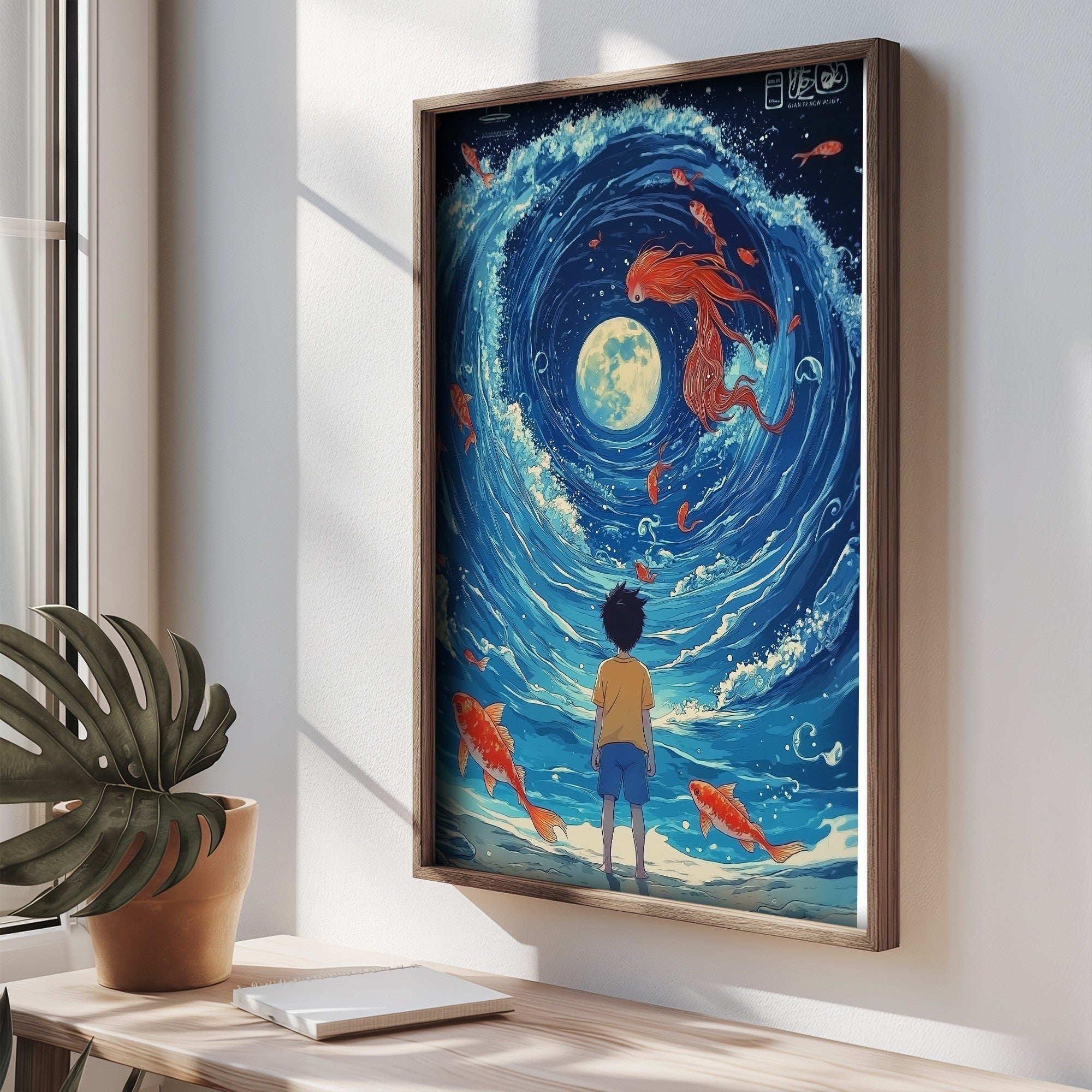 Quadro Decorativo MDF Emoldurado Multicolor TUN109-L - Impressão UV em Madeira de Pinho 35x47cm