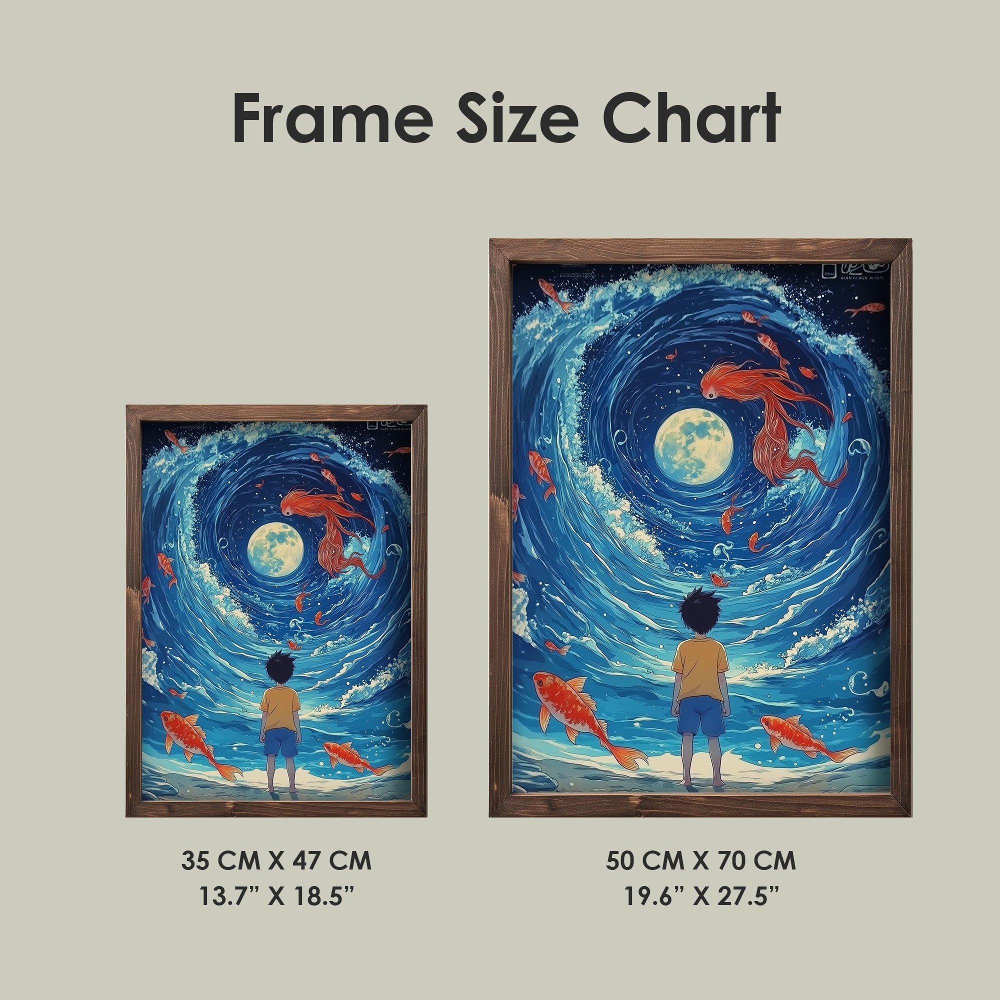 Quadro Decorativo MDF Emoldurado Multicolor TUN109-L - Impressão UV em Madeira de Pinho 35x47cm