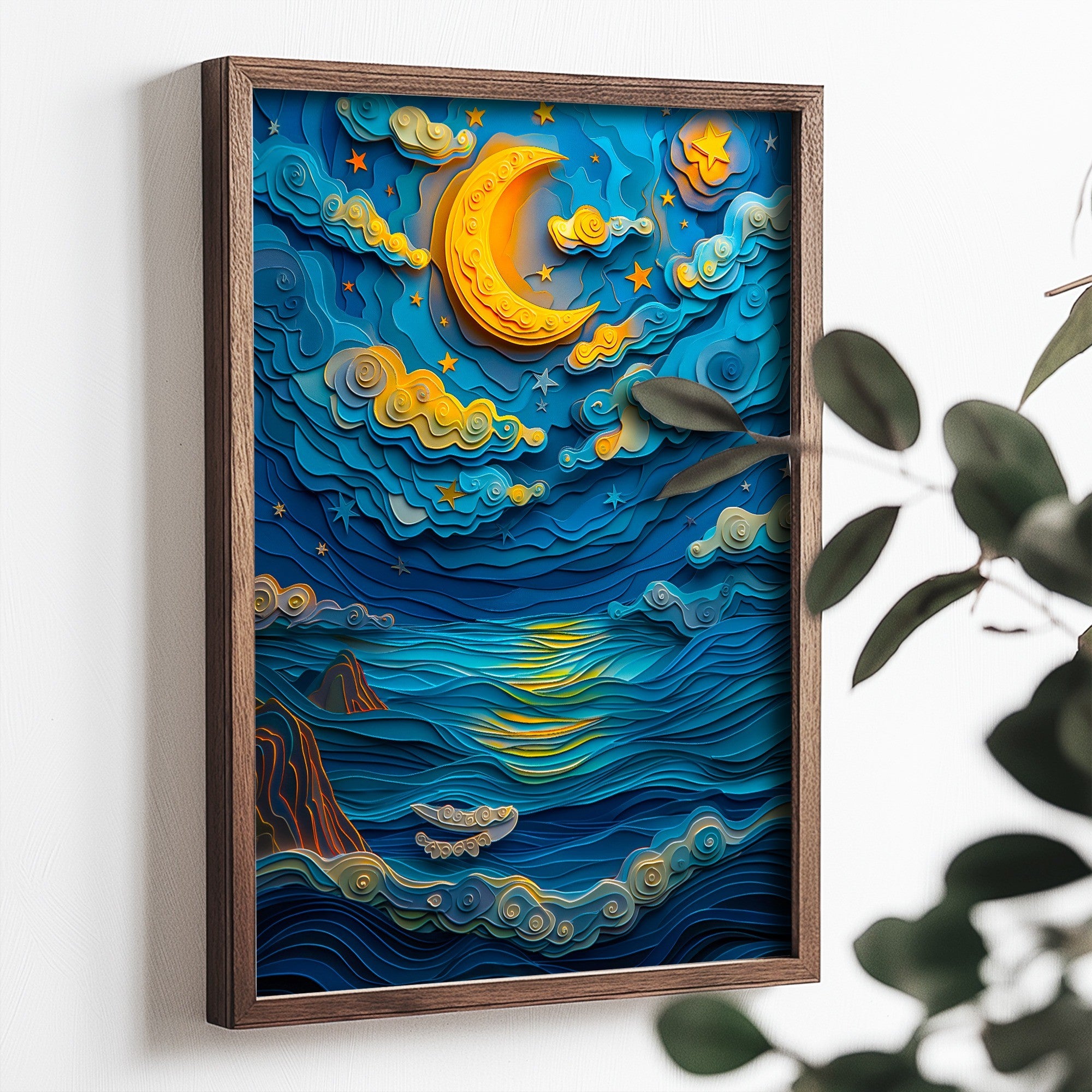 Quadro Decorativo MDF Emoldurado Multicolor TUN112-L - Impressão UV em Madeira de Pinho 35x47cm