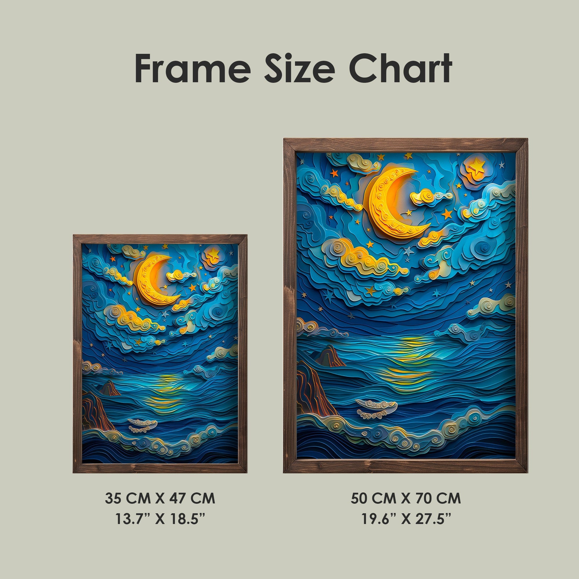 Quadro Decorativo MDF Emoldurado Multicolor TUN112-L - Impressão UV em Madeira de Pinho 35x47cm