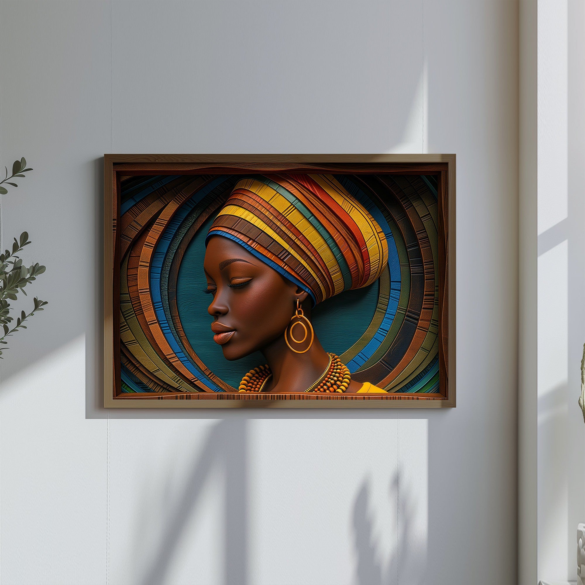 Quadro Decorativo MDF Emoldurado Multicolor TUN122-L - Impressão UV em Madeira de Pinho 35x47cm