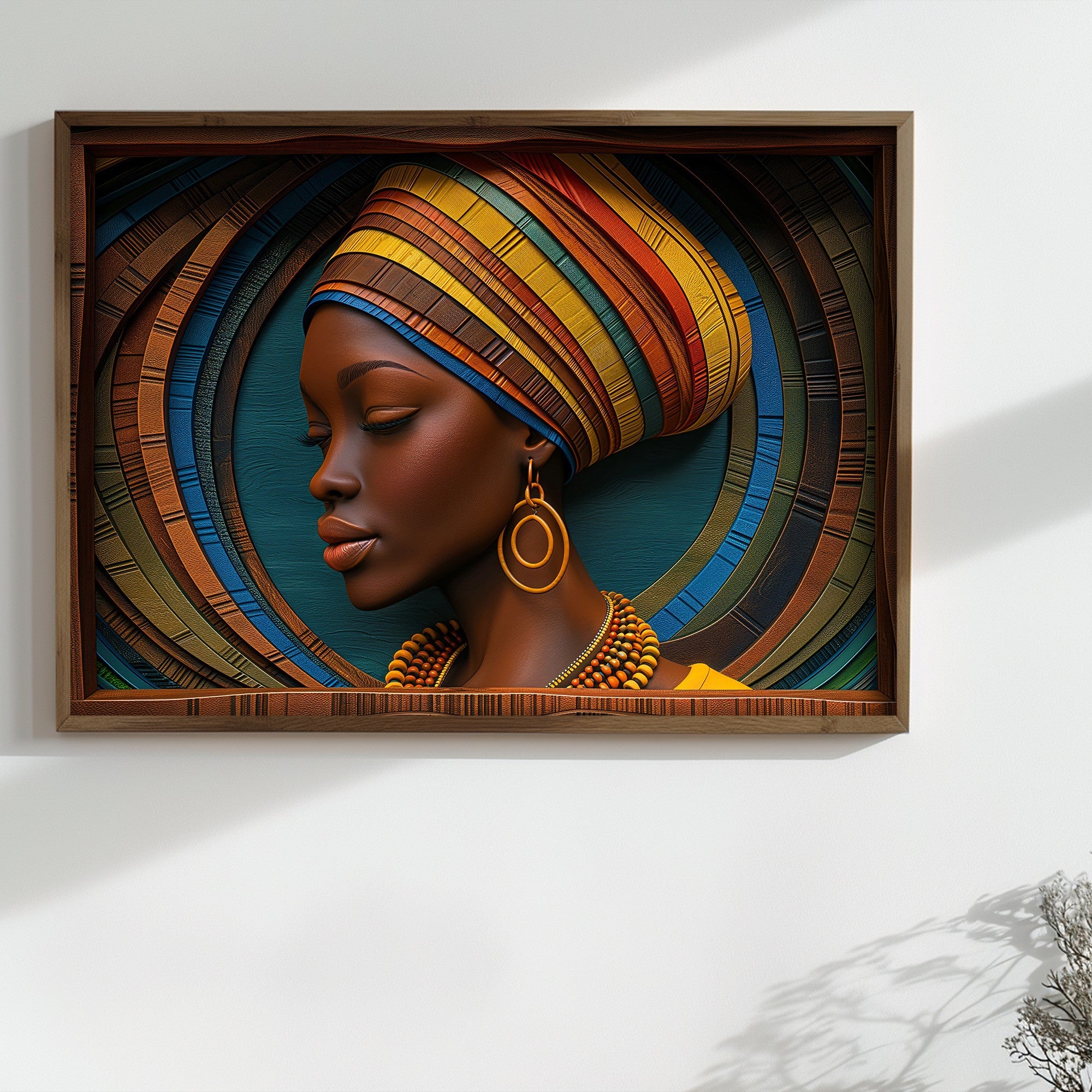 Quadro Decorativo MDF Emoldurado Multicolor TUN122-L - Impressão UV em Madeira de Pinho 35x47cm