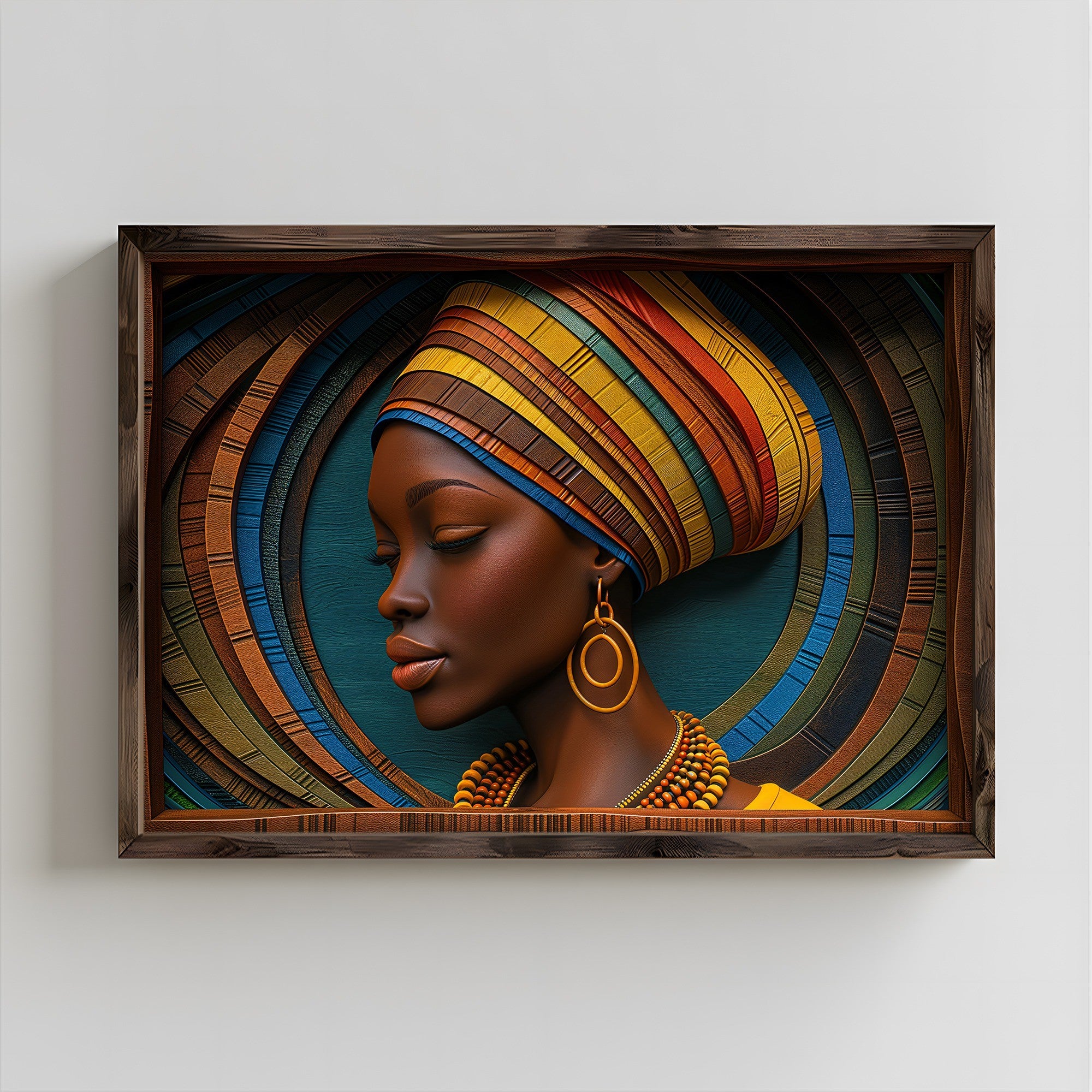 Quadro Decorativo MDF Emoldurado Multicolor TUN122-L - Impressão UV em Madeira de Pinho 35x47cm