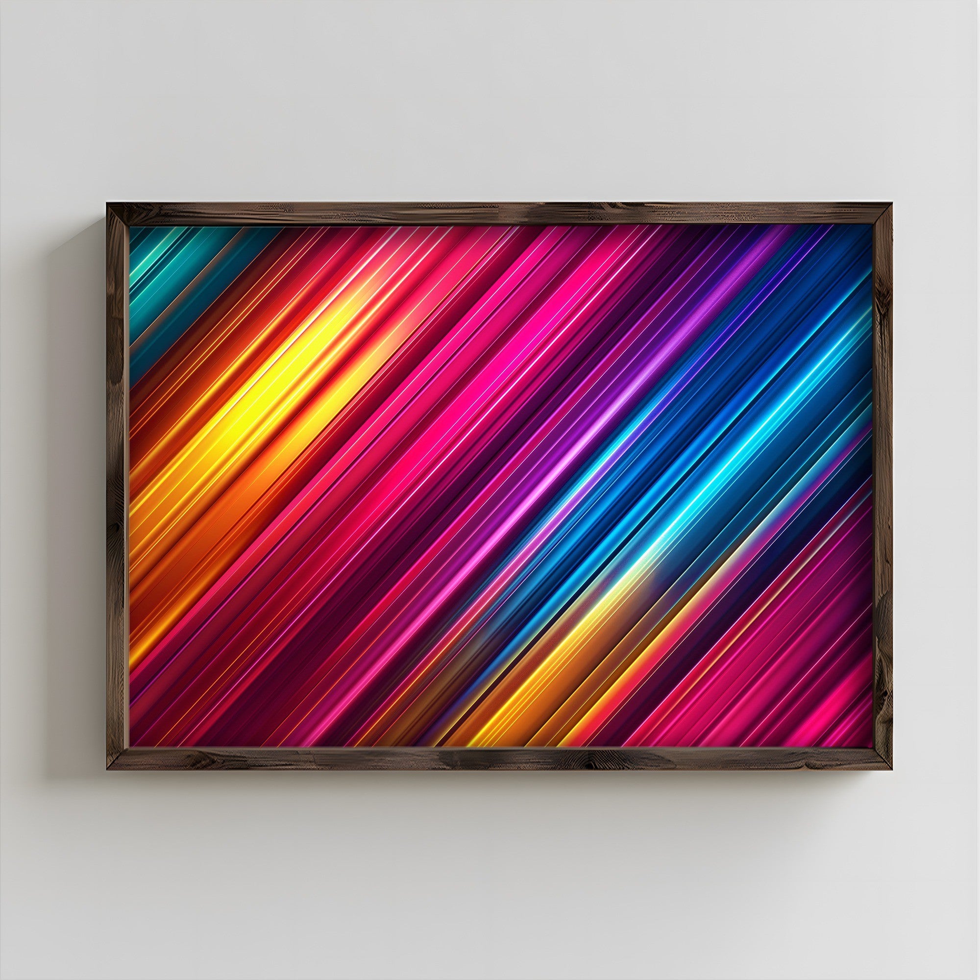 Quadro Decorativo MDF Emoldurado Multicolor TUN123-L - Impressão UV em Madeira de Pinho 35x47cm