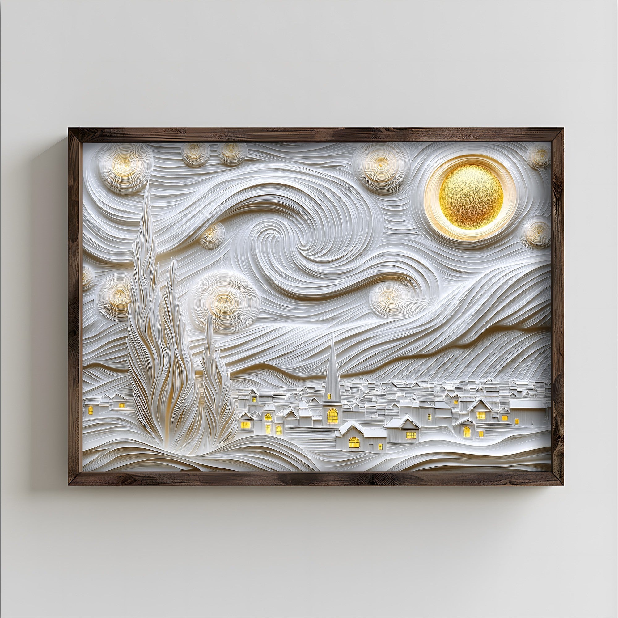 Quadro Decorativo MDF Emoldurado Multicolor TUN124-L - Impressão UV em Madeira de Pinho 35x47cm