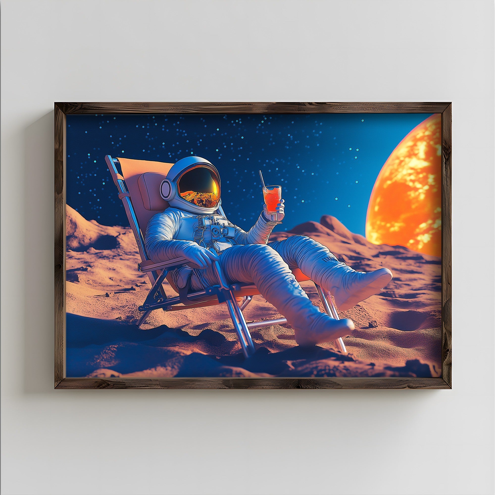 Quadro Decorativo MDF Emoldurado Multicolor TUN126-L - Impressão UV em Madeira de Pinho 35x47cm