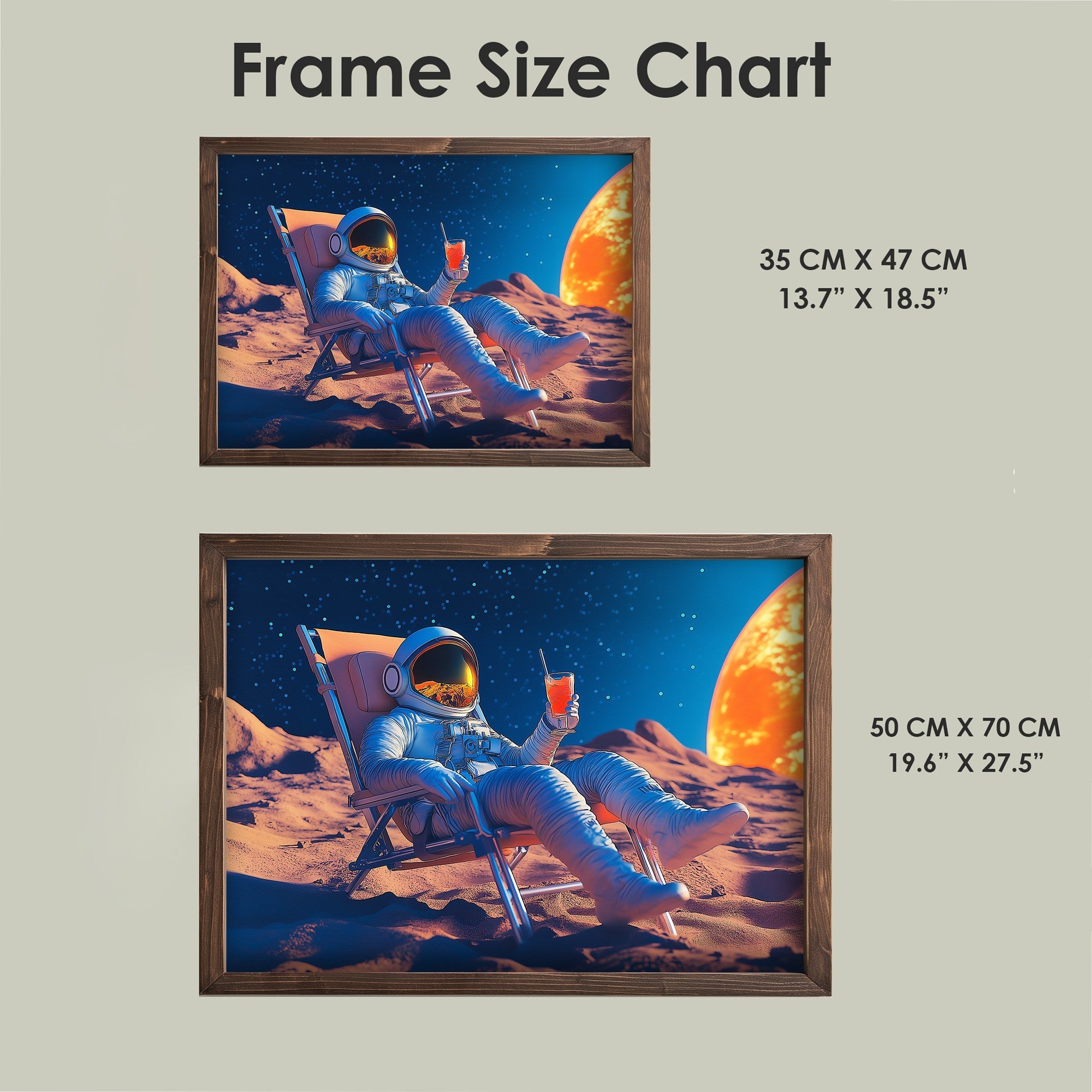 Quadro Decorativo MDF Emoldurado Multicolor TUN126-L - Impressão UV em Madeira de Pinho 35x47cm