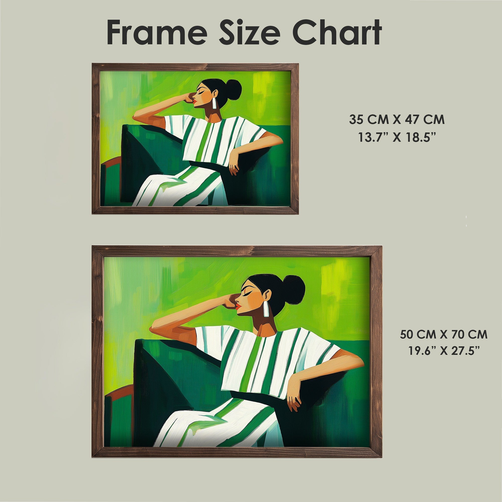 Quadro Decorativo MDF Emoldurado Multicolor TUN127-L - Impressão UV em Madeira de Pinho 35x47cm