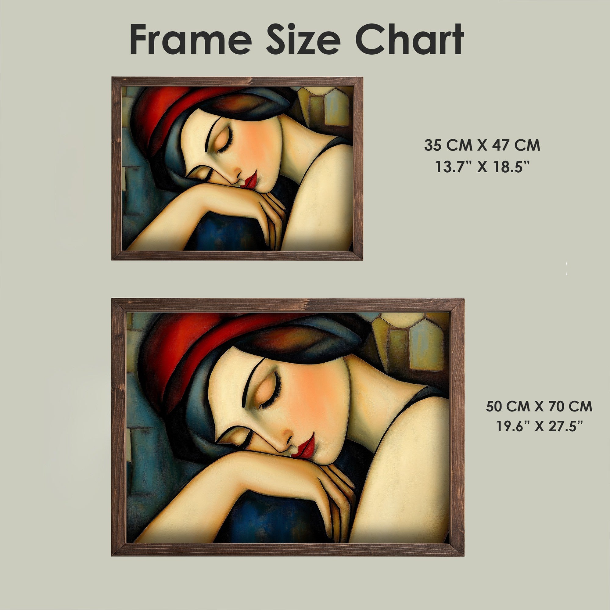 Quadro Decorativo MDF Emoldurado Multicolor TUN129-L - Impressão UV em Madeira de Pinho 35x47cm