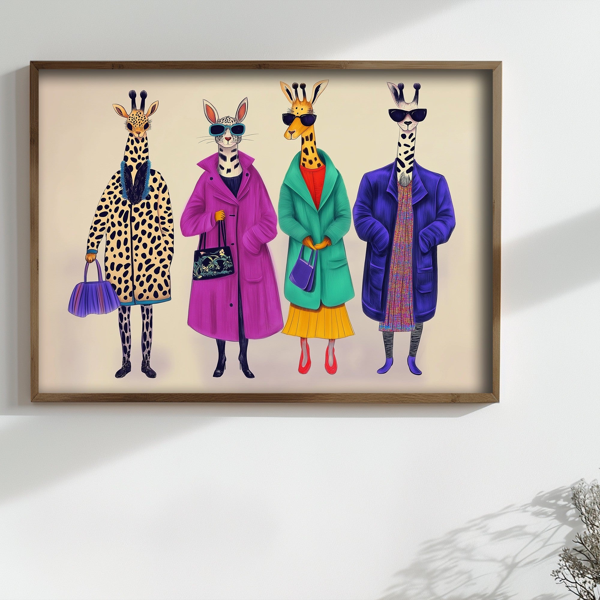 Quadro Decorativo MDF Emoldurado Multicolor TUN130-L - Impressão UV em Madeira de Pinho 35x47cm