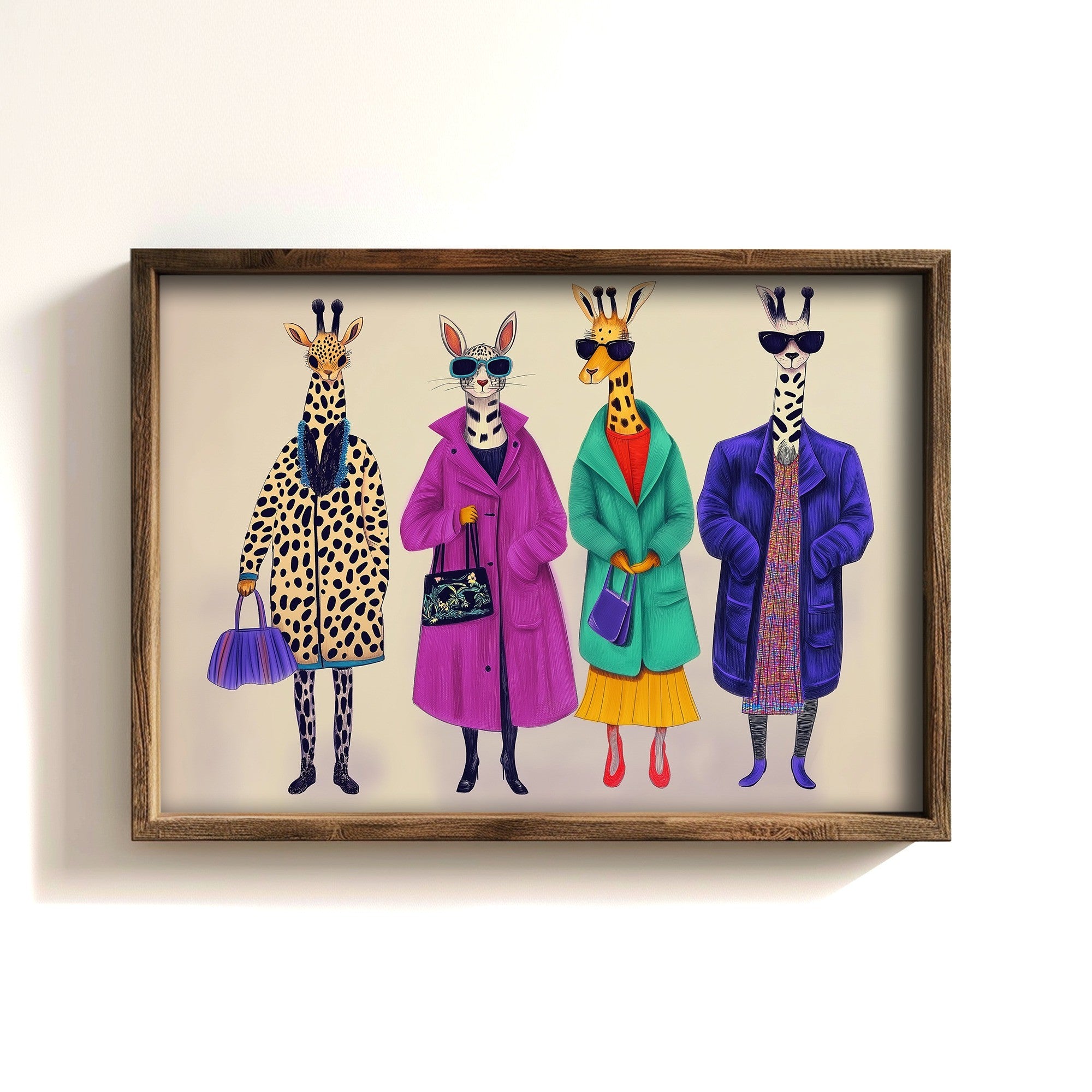 Quadro Decorativo MDF Emoldurado Multicolor TUN130-L - Impressão UV em Madeira de Pinho 35x47cm