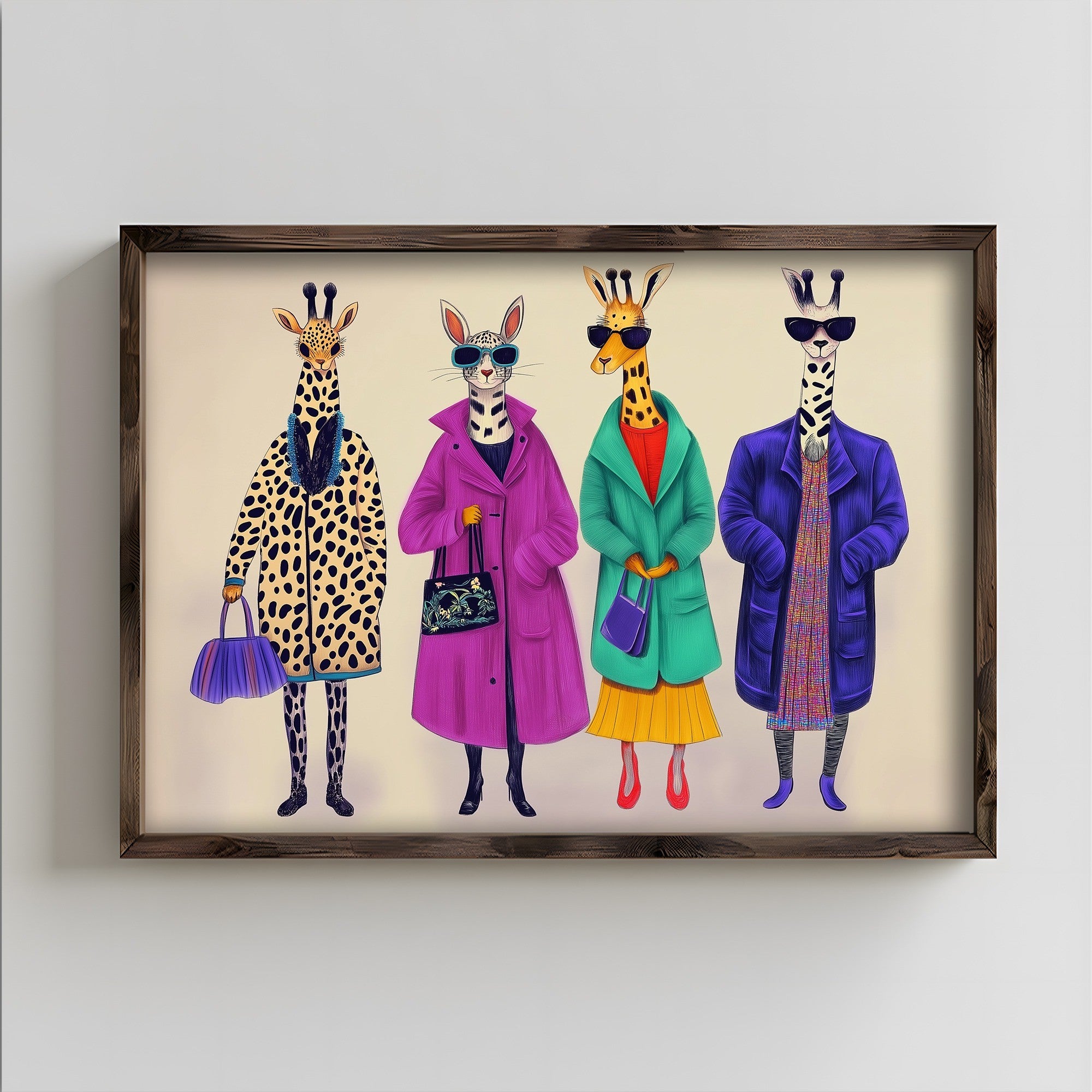 Quadro Decorativo MDF Emoldurado Multicolor TUN130-L - Impressão UV em Madeira de Pinho 35x47cm