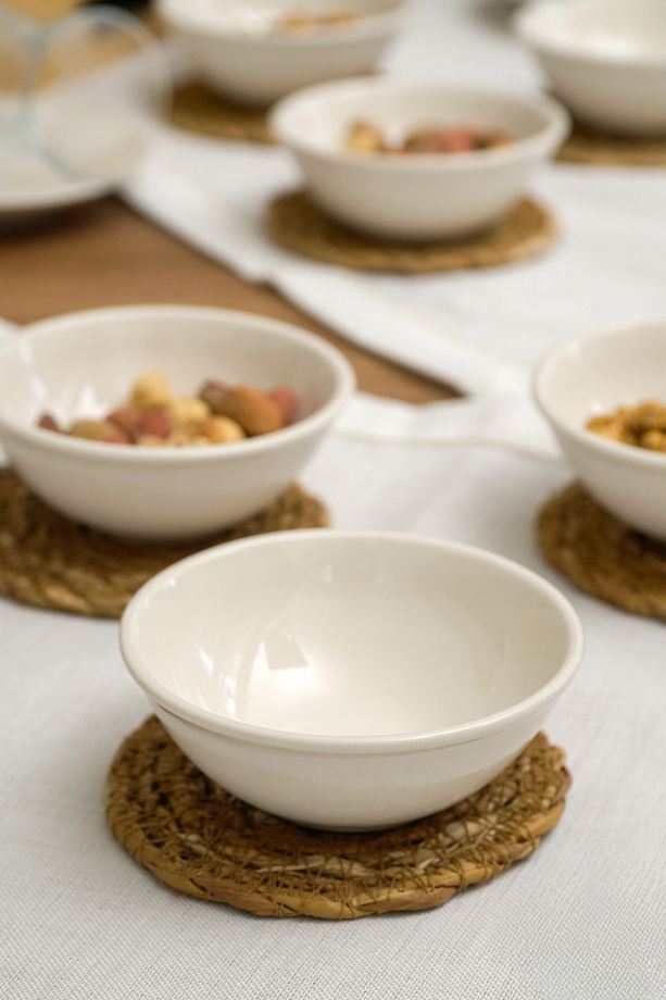 Conjunto de tigelas para aperitivos (6 peças)-Hayal Cerez-Branco