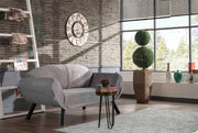 Sofá-cama elegante de 2 lugares, cinza, 177 cm | Estrutura 100% metálica, tecido fácil de limpar, braços multiposições | Perfeito para salas de estar modernas e quartos de hóspedes
