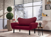 Sofá-cama moderno de 2 lugares, marrom, 150 cm | Estrutura 100% metálica, tecido fácil de limpar, braços multiposições, peso máximo de 200 kg | Elegante e funcional para casa e hotel