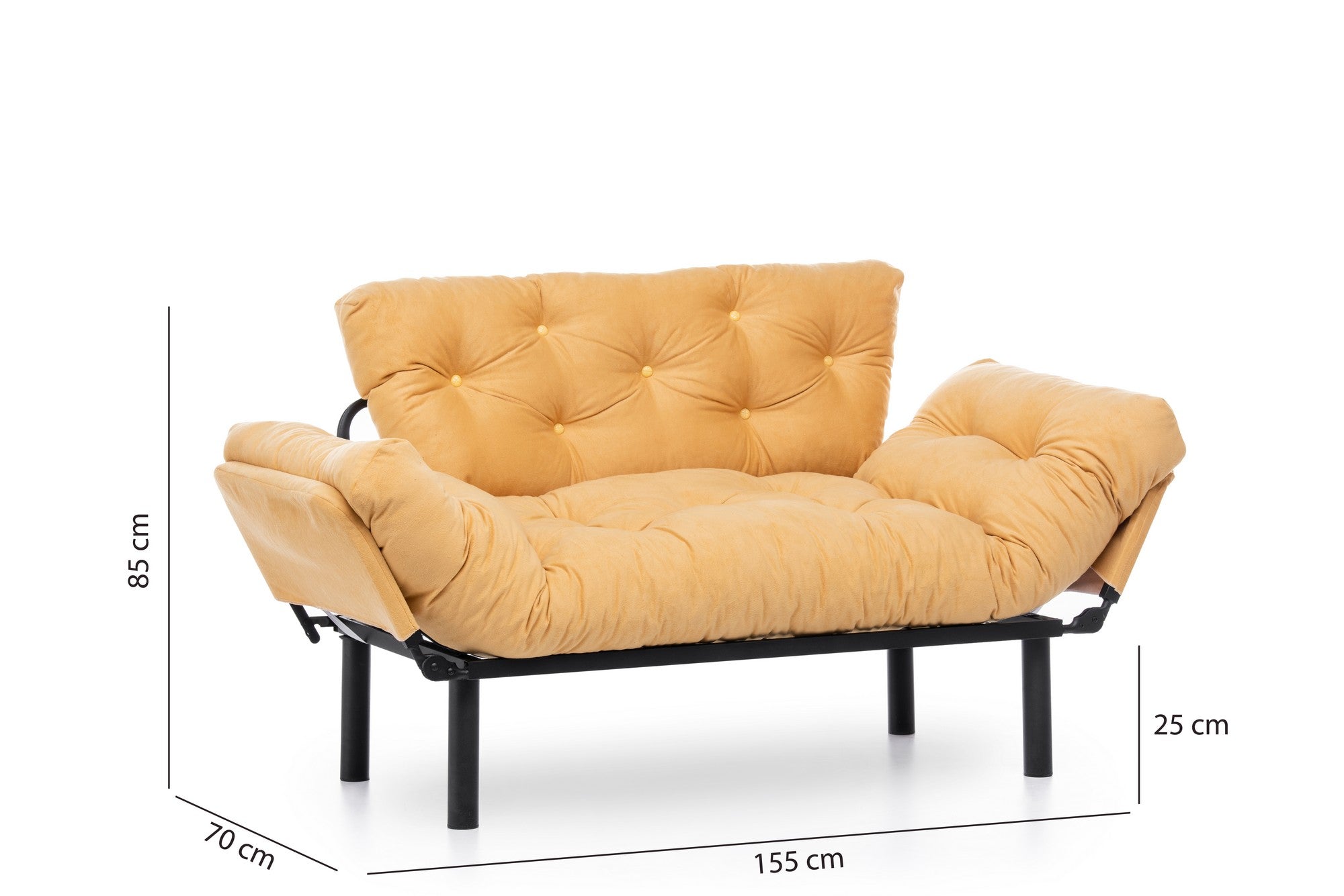 Sofá-cama de 2 lugares-Nitta-Mostarda