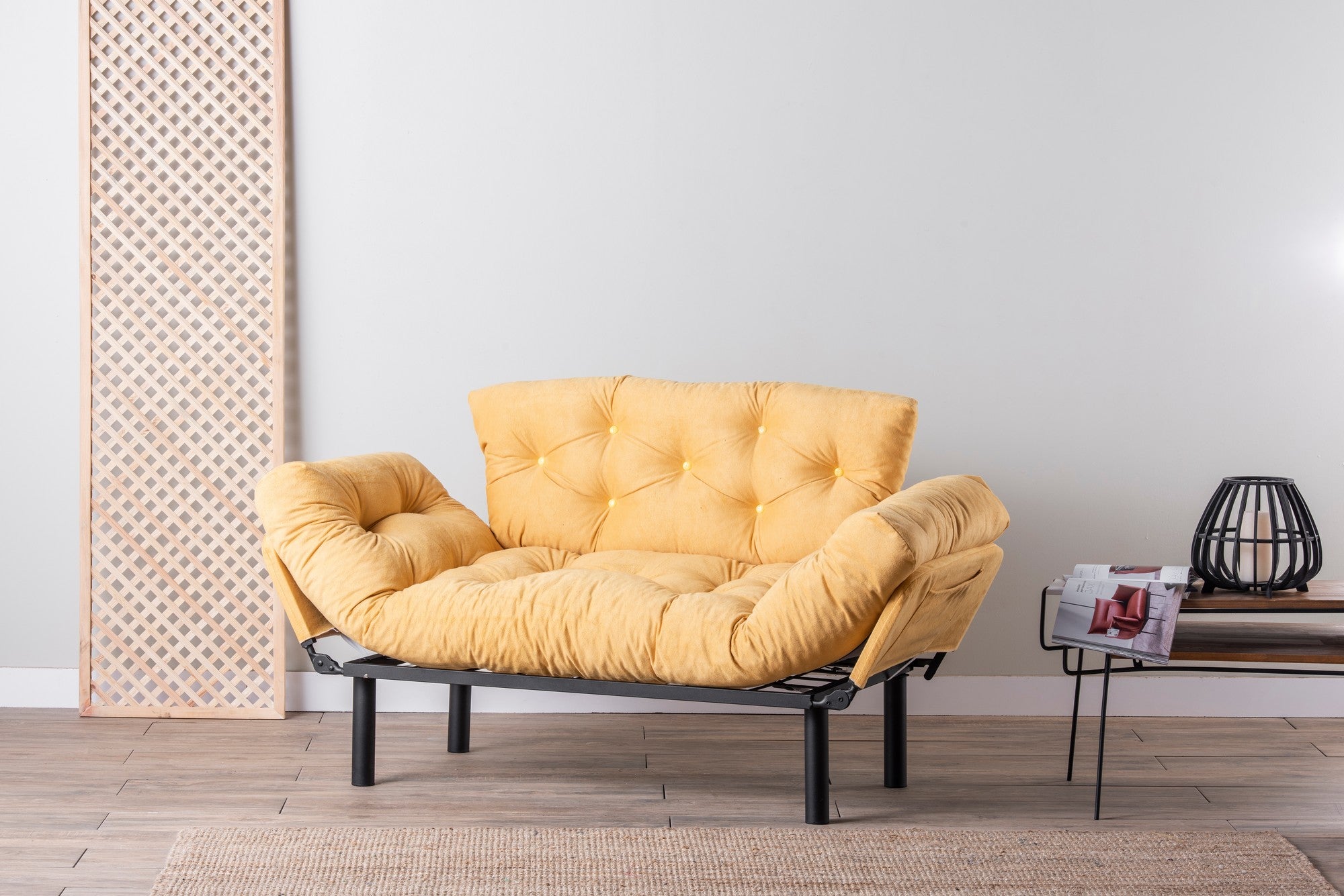 Sofá-cama de 2 lugares-Nitta-Mostarda
