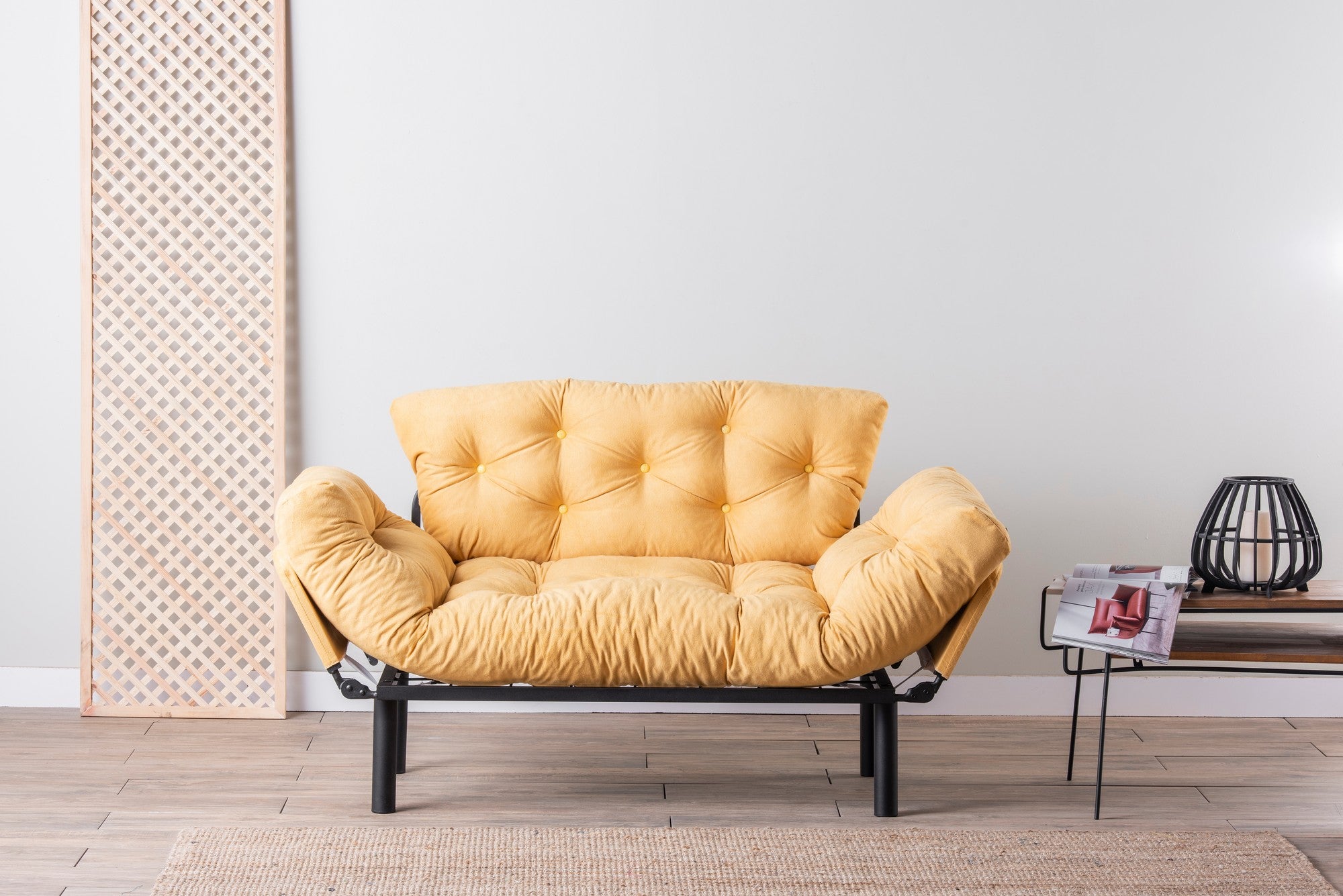 Sofá-cama de 2 lugares-Nitta-Mostarda