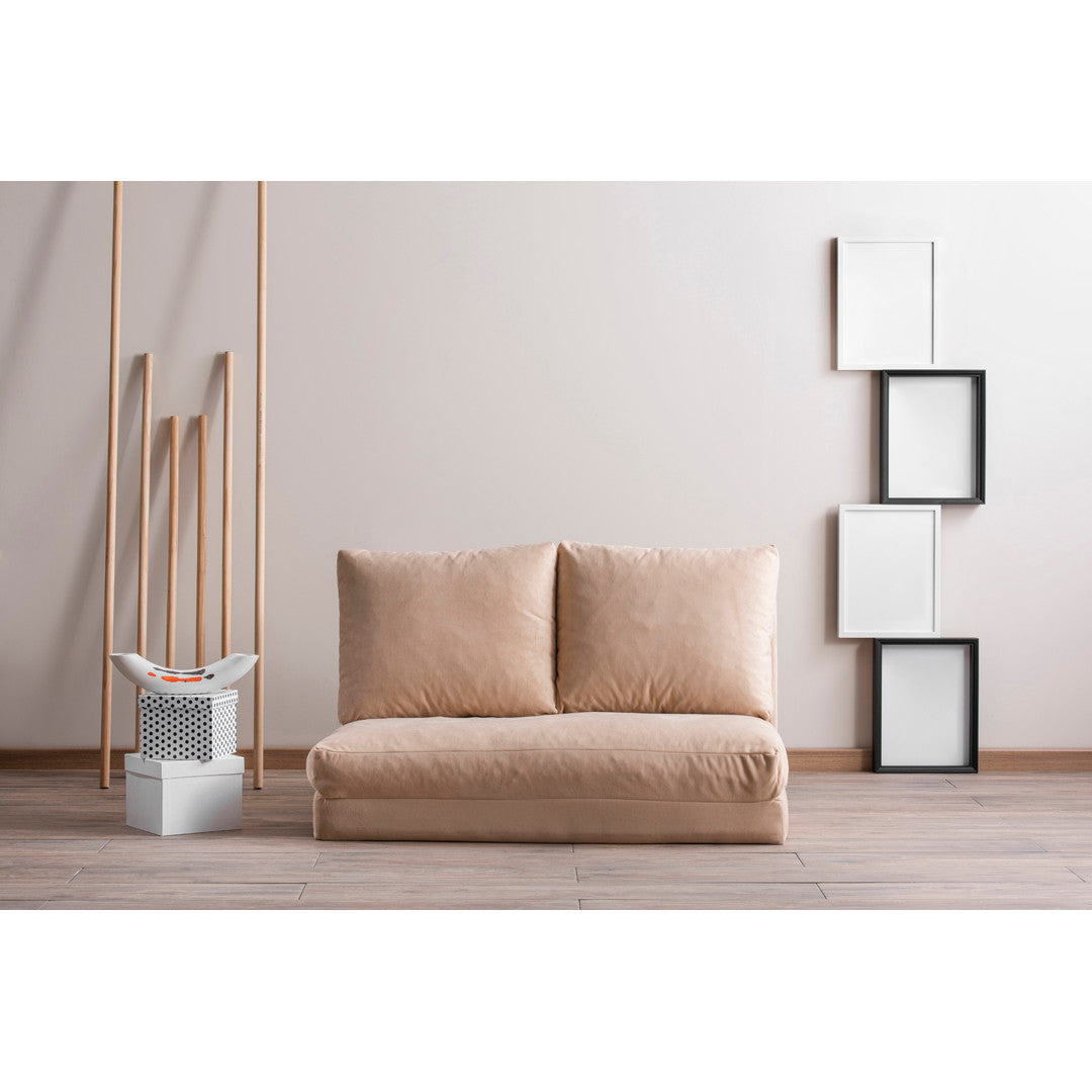 Sofá-cama de 2 lugares-Taida-Creme
