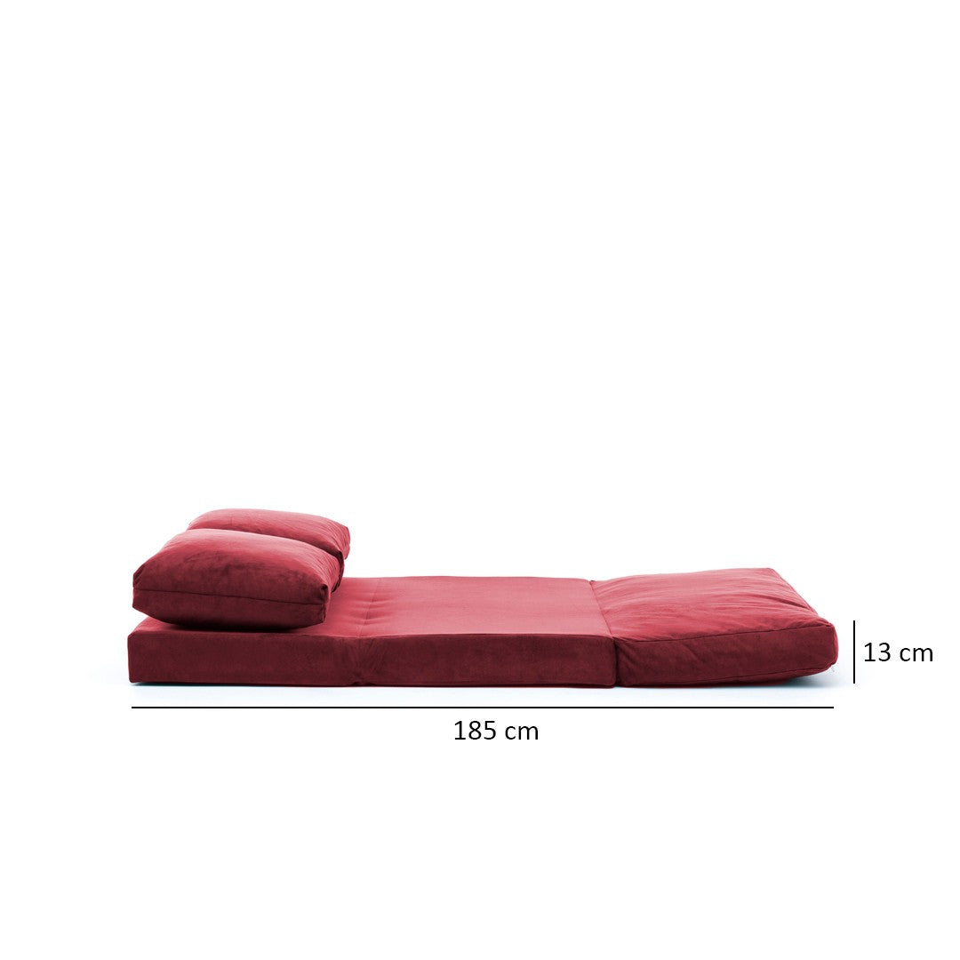Sofá-cama de 2 lugares-Taida-Marrom