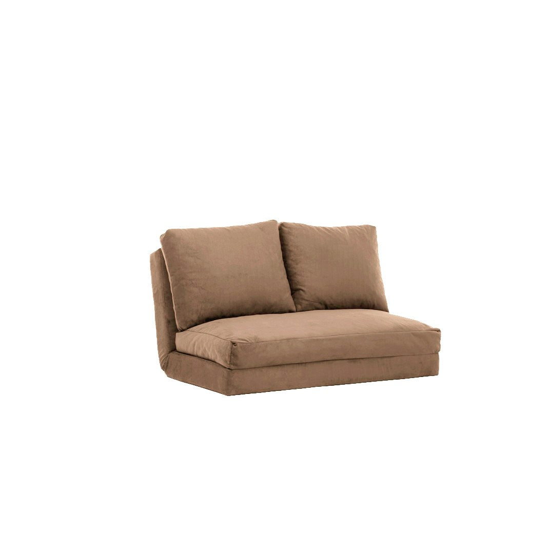 Sofá-cama de 2 lugares-Taida-Castanho Claro