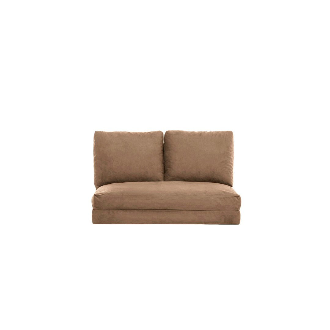 Sofá-cama de 2 lugares-Taida-Castanho Claro