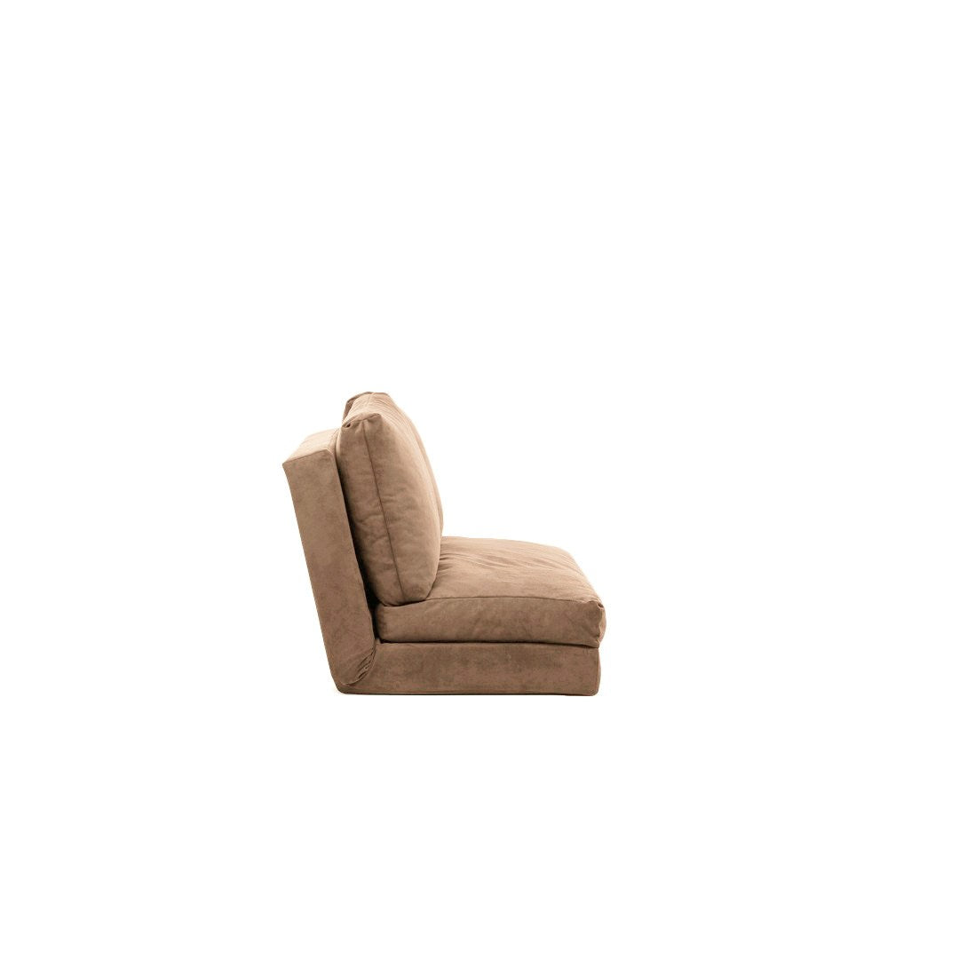 Sofá-cama de 2 lugares-Taida-Castanho Claro