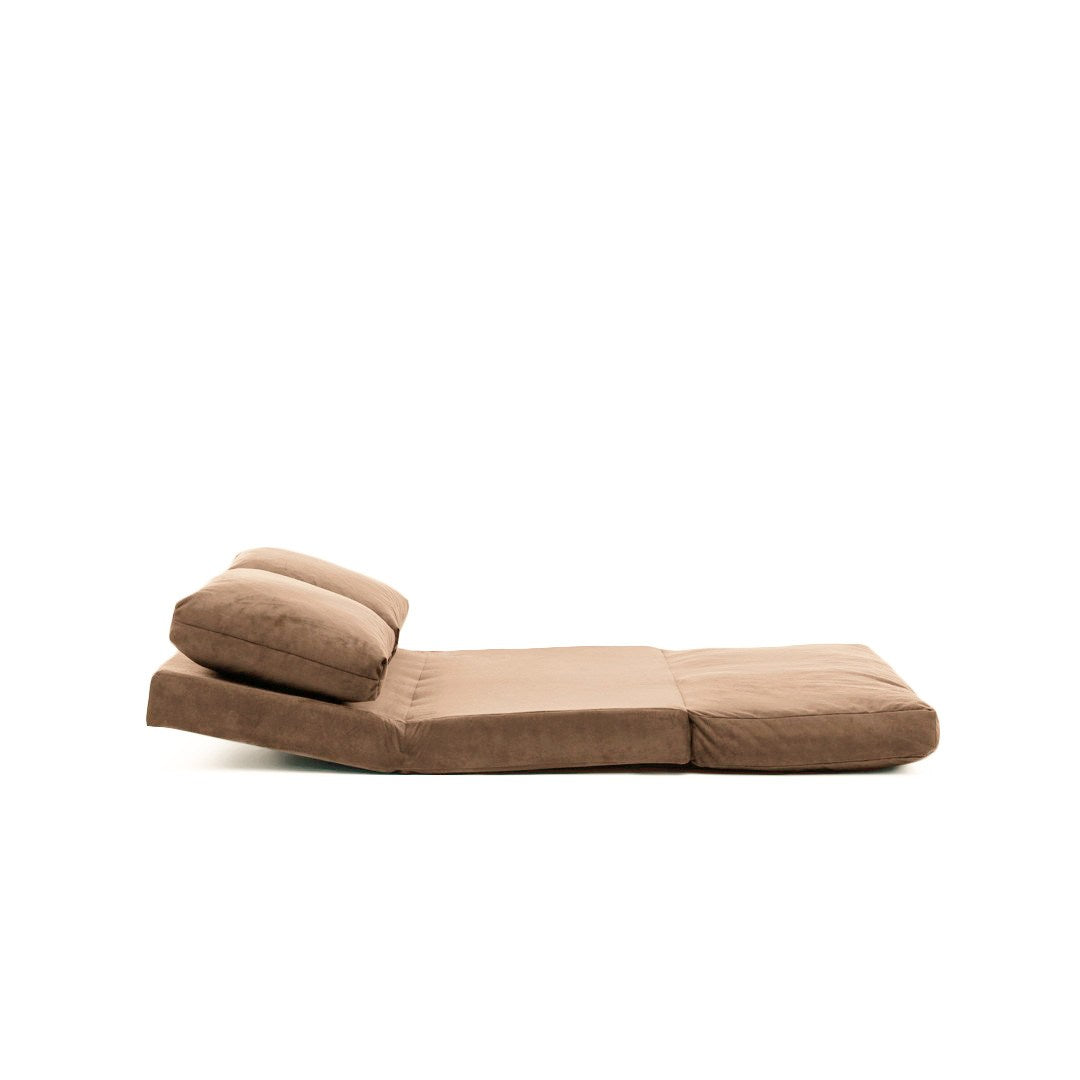 Sofá-cama de 2 lugares-Taida-Castanho Claro